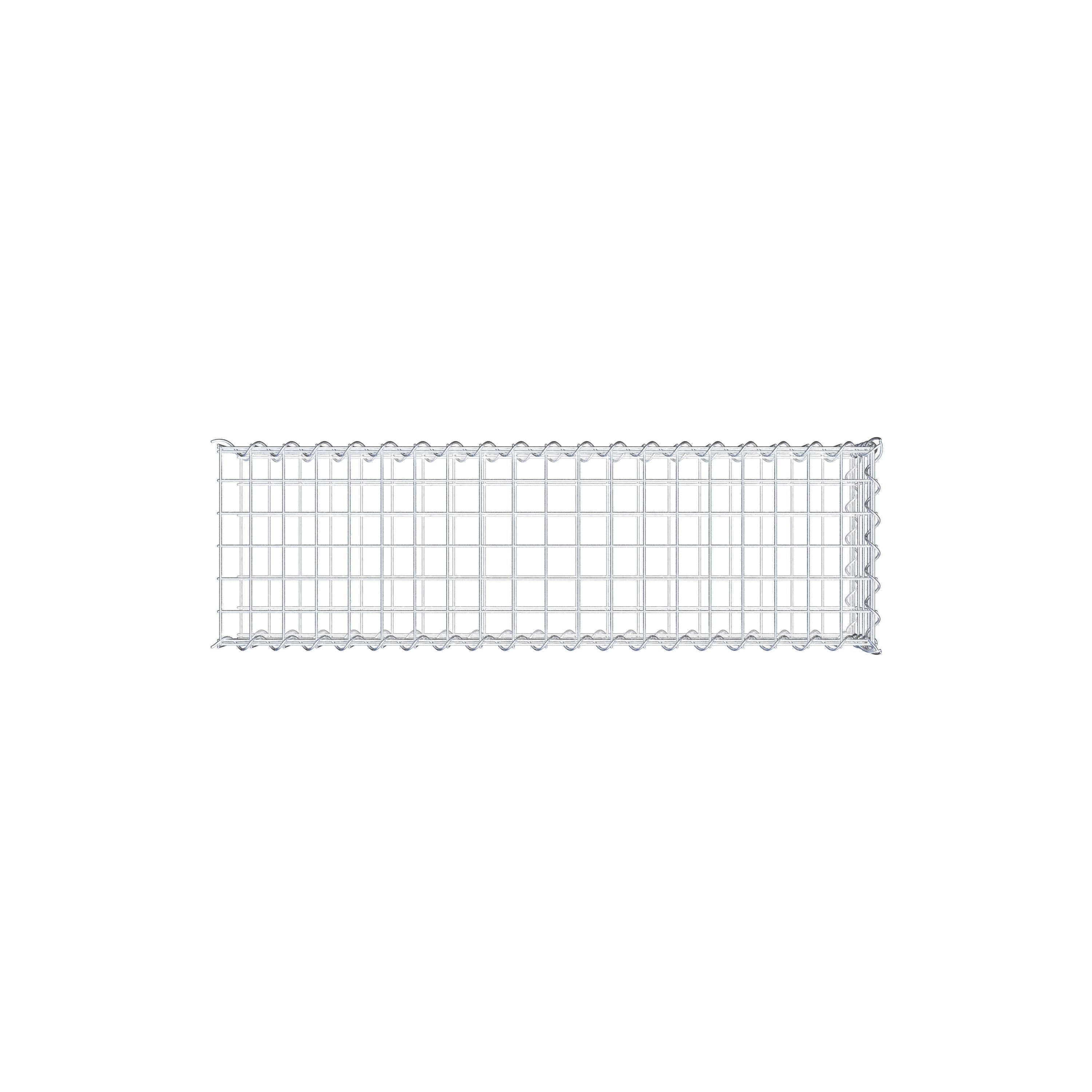 Gabion sur toile type 2 100 cm x 20 cm x 30 cm (L x H x P), maille 5 cm x 5 cm, spirale