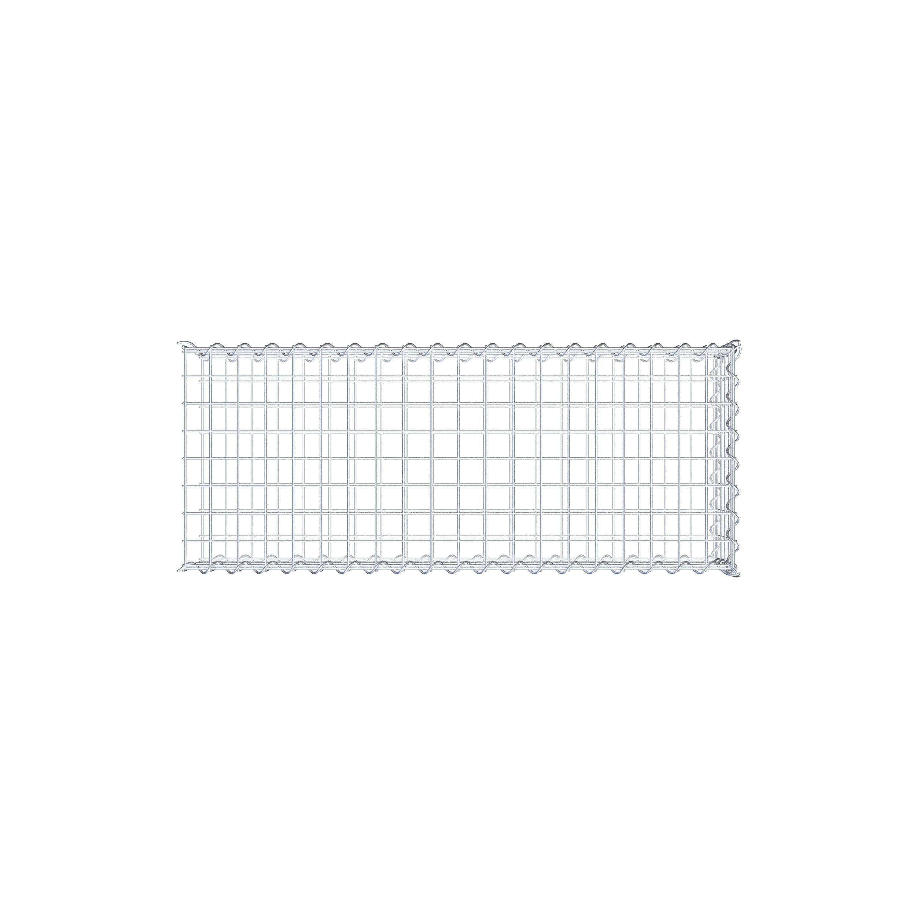 Gabion sur toile type 2 100 cm x 20 cm x 40 cm (L x H x P), maille 5 cm x 5 cm, spirale