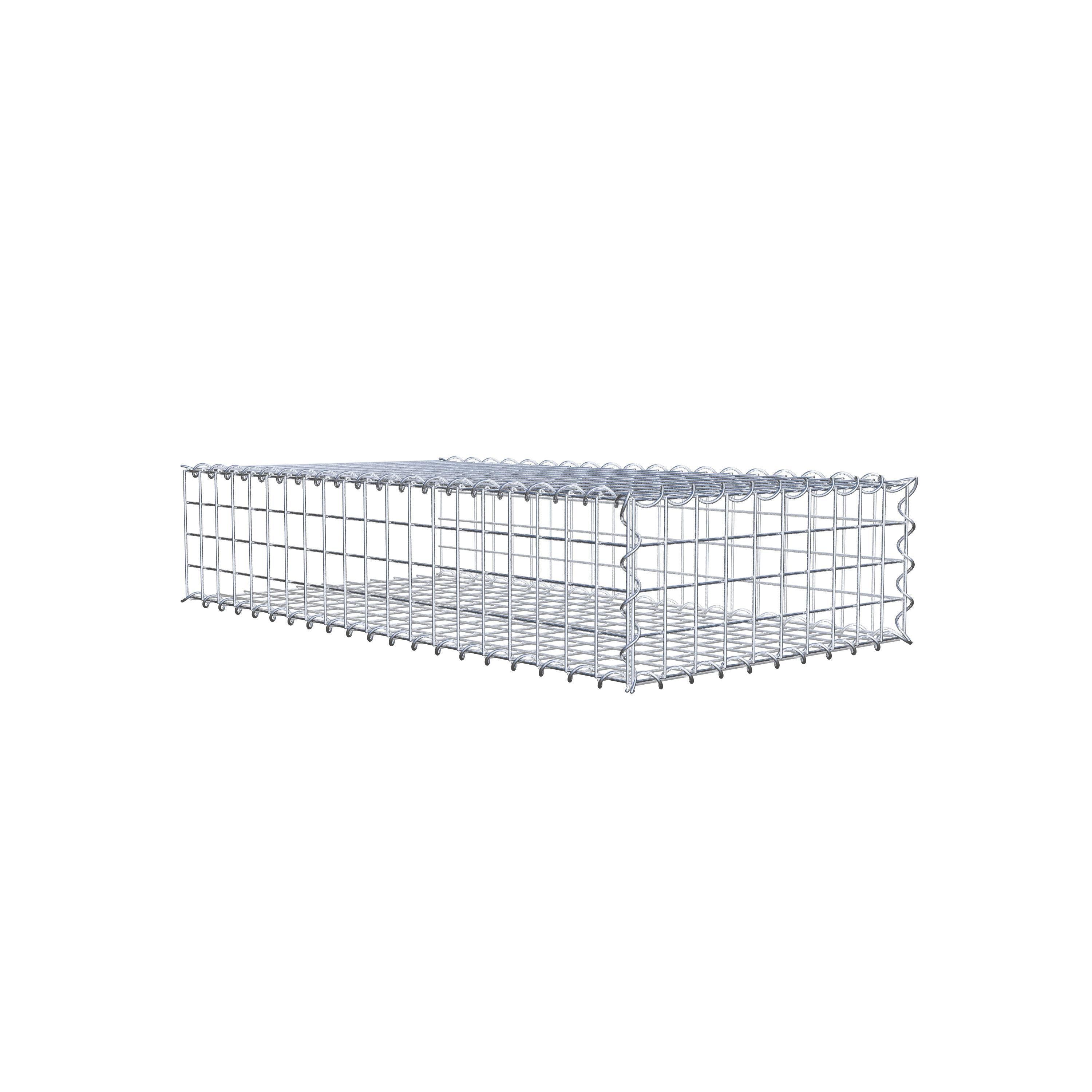 Gabion sur toile type 2 100 cm x 20 cm x 50 cm (L x H x P), maille 5 cm x 5 cm, spirale