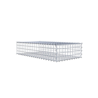 Gabion rapporté type 2 100 cm x 20 cm x 50 cm (L x H x P), mailles 5 cm x 5 cm, spirale