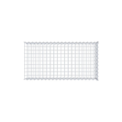 Gabion rapporté type 2 100 cm x 20 cm x 50 cm (L x H x P), mailles 5 cm x 5 cm, spirale