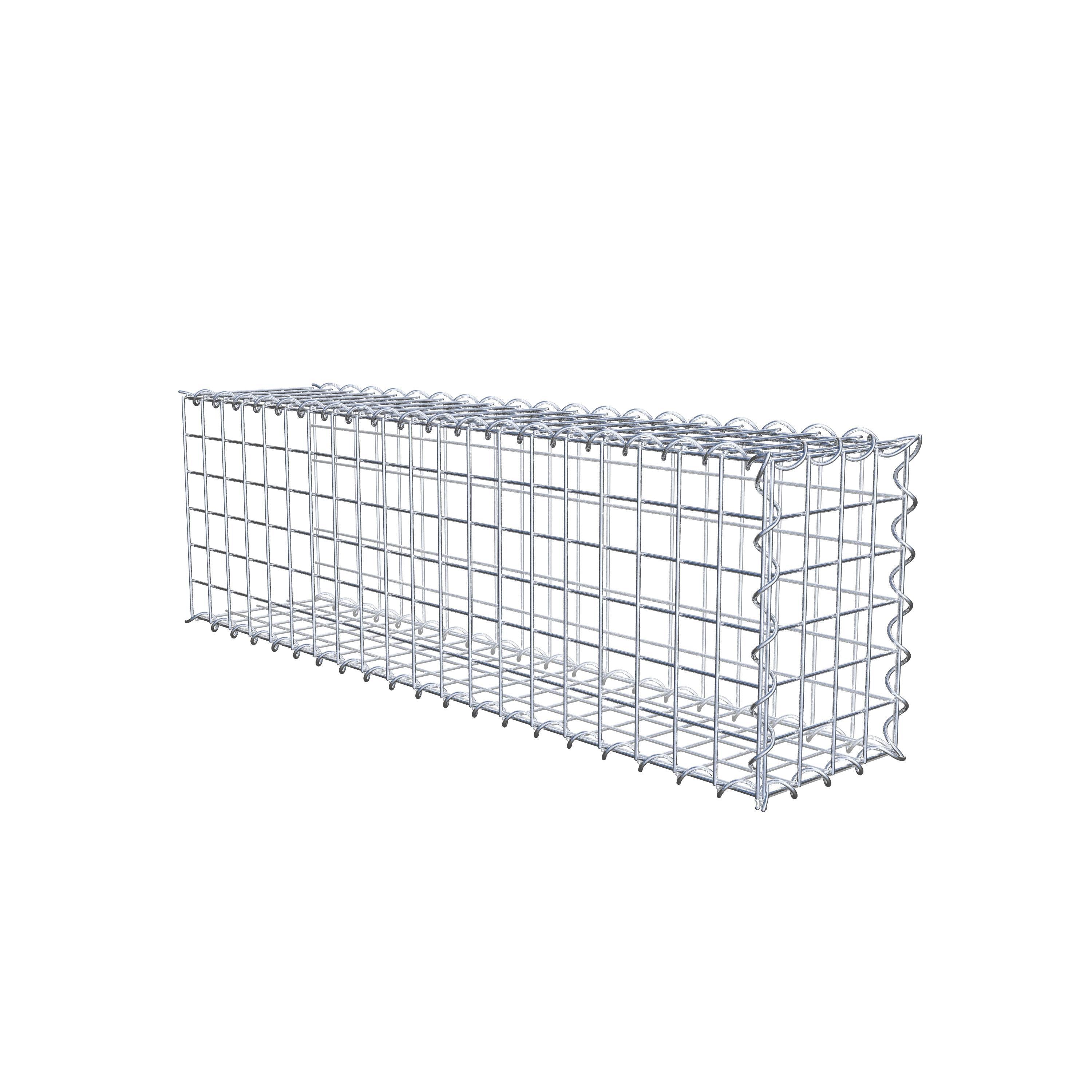 Gabion sur toile type 2 100 cm x 30 cm x 20 cm (L x H x P), maille 5 cm x 5 cm, spirale