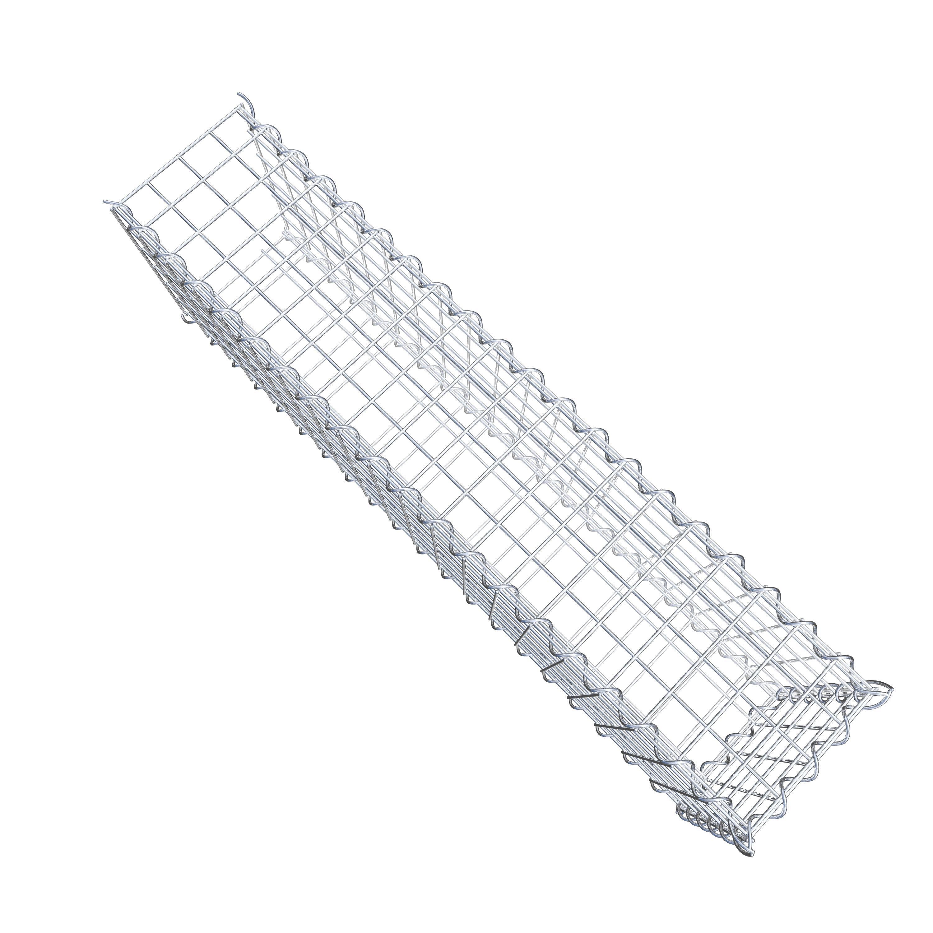 Gavión adulto tipo 2 100 cm x 30 cm x 20 cm (largo x alto x profundidad), tamaño de malla 5 cm x 5 cm, espiral