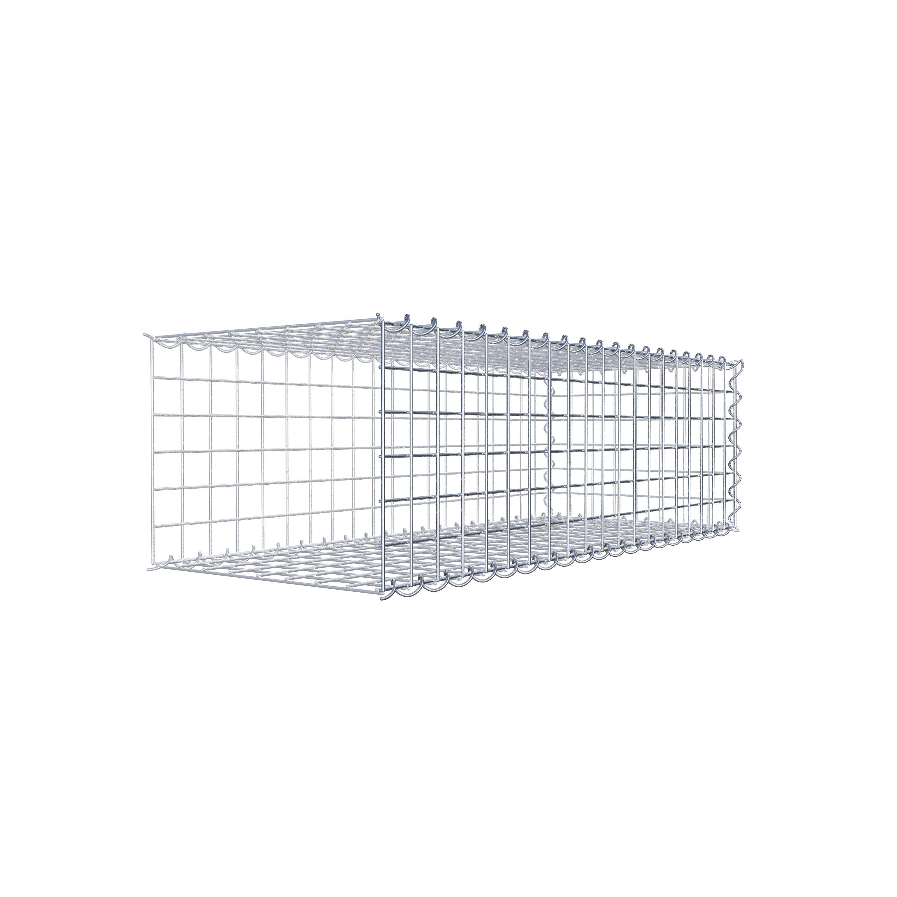 Gabion sur toile type 2 100 cm x 30 cm x 40 cm (L x H x P), maille 5 cm x 5 cm, spirale