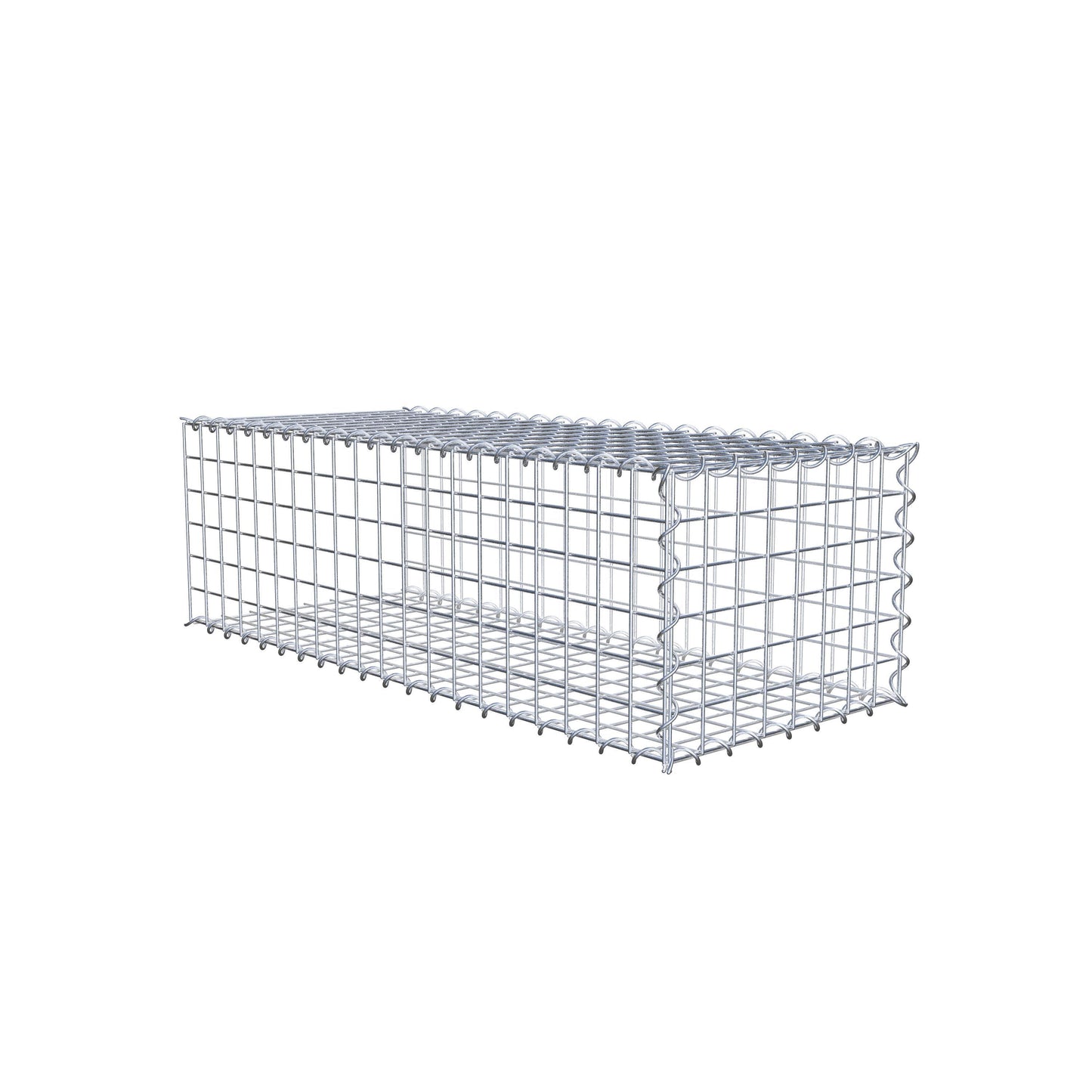 Opvokset gabion type 2 100 cm x 30 cm x 40 cm (L x H x D), maskestørrelse 5 cm x 5 cm, spiral