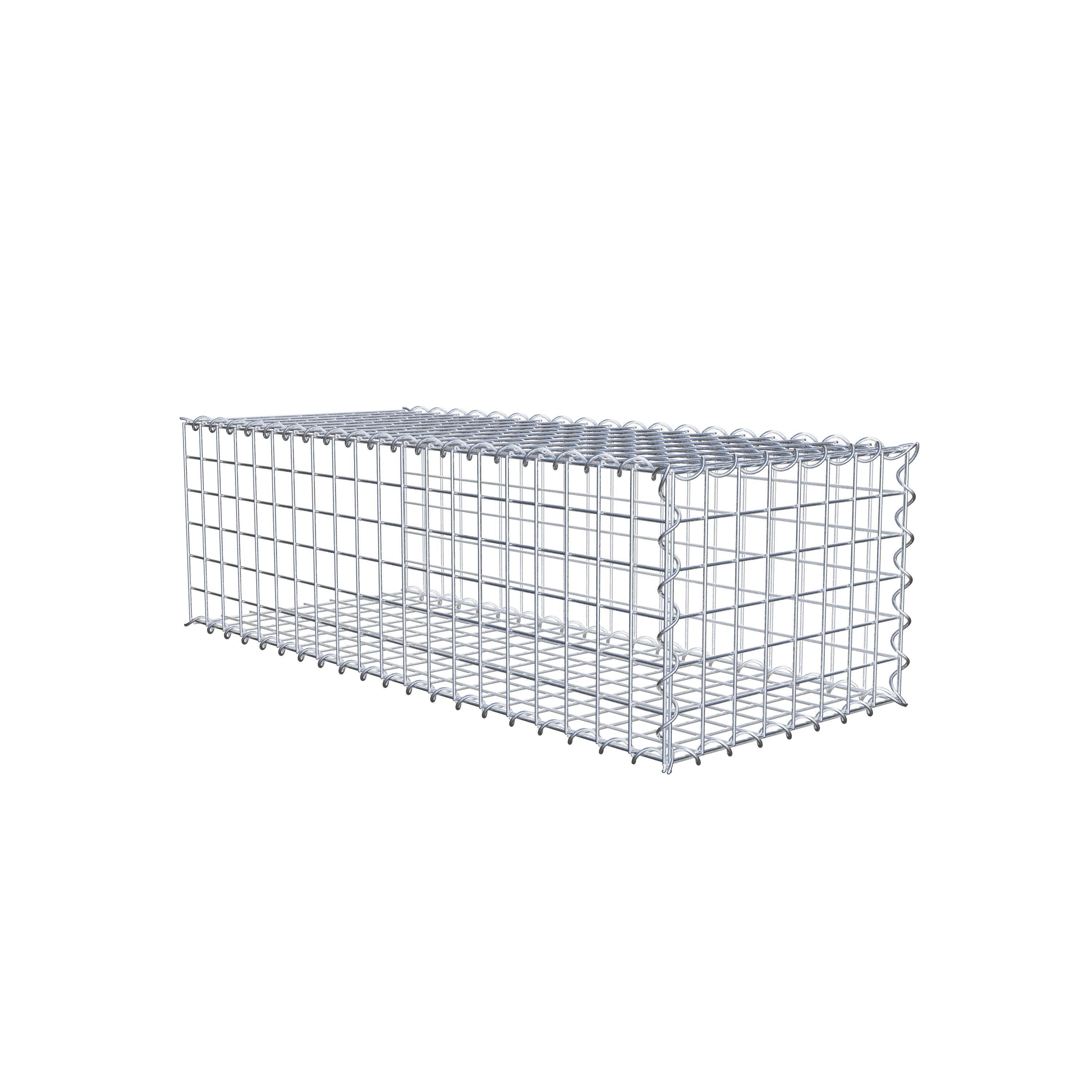 Gabion sur toile type 2 100 cm x 30 cm x 40 cm (L x H x P), maille 5 cm x 5 cm, spirale