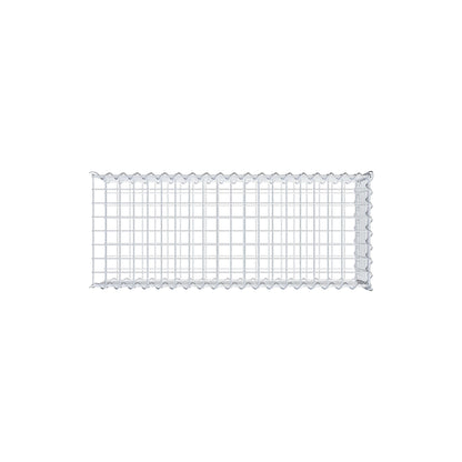 Opvokset gabion type 2 100 cm x 30 cm x 40 cm (L x H x D), maskestørrelse 5 cm x 5 cm, spiral