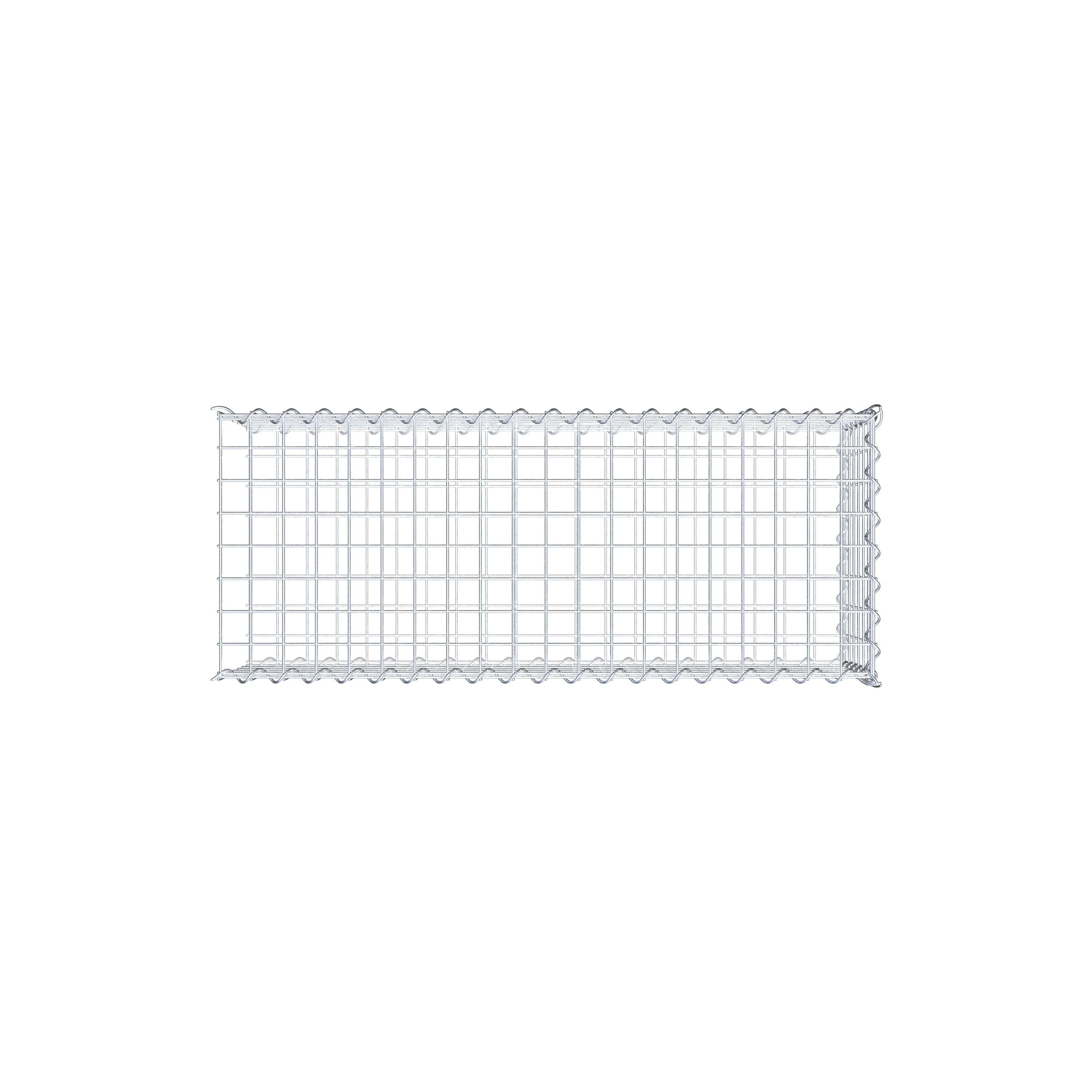 Gabion sur toile type 2 100 cm x 30 cm x 40 cm (L x H x P), maille 5 cm x 5 cm, spirale