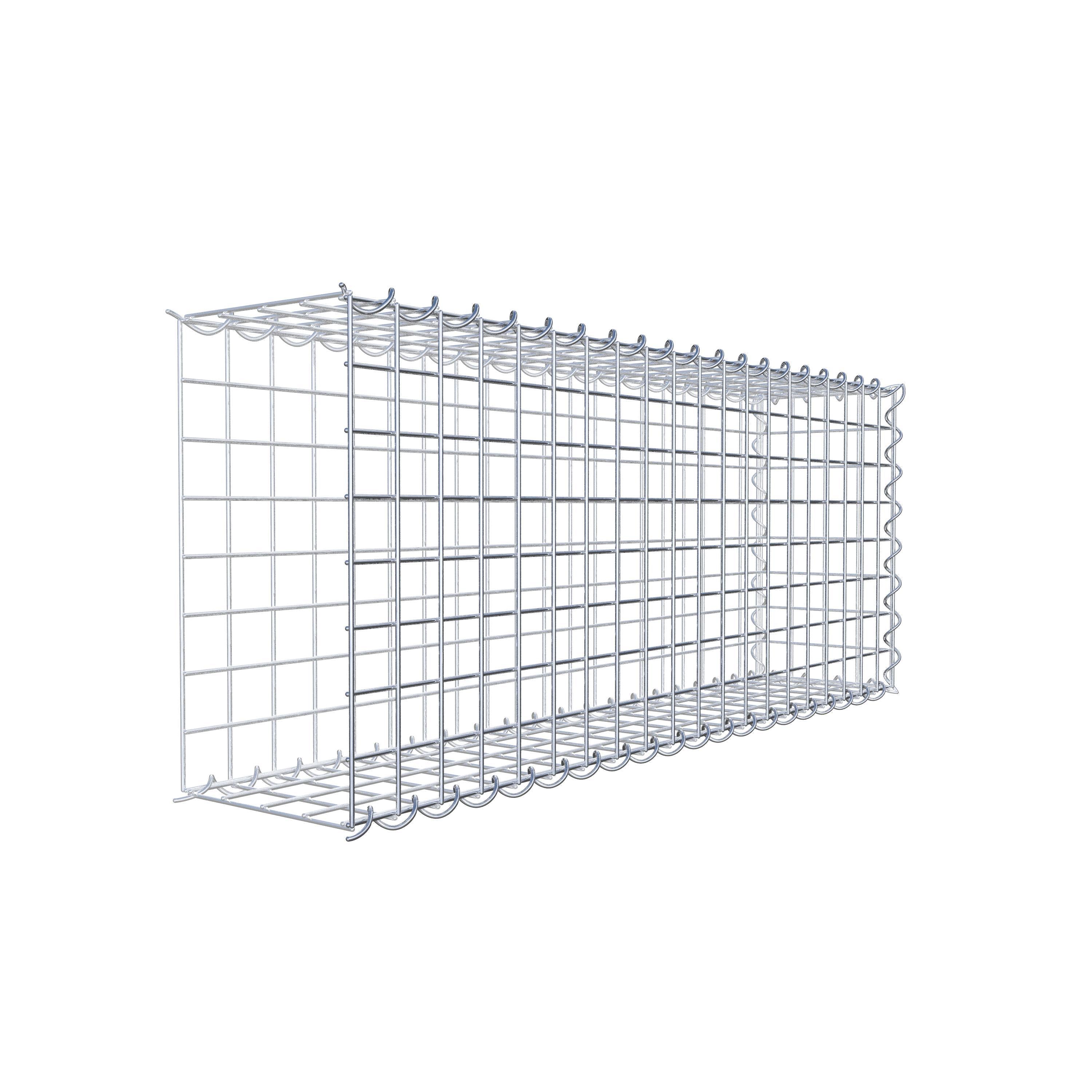 Gabion sur toile type 2 100 cm x 40 cm x 20 cm (L x H x P), maille 5 cm x 5 cm, spirale