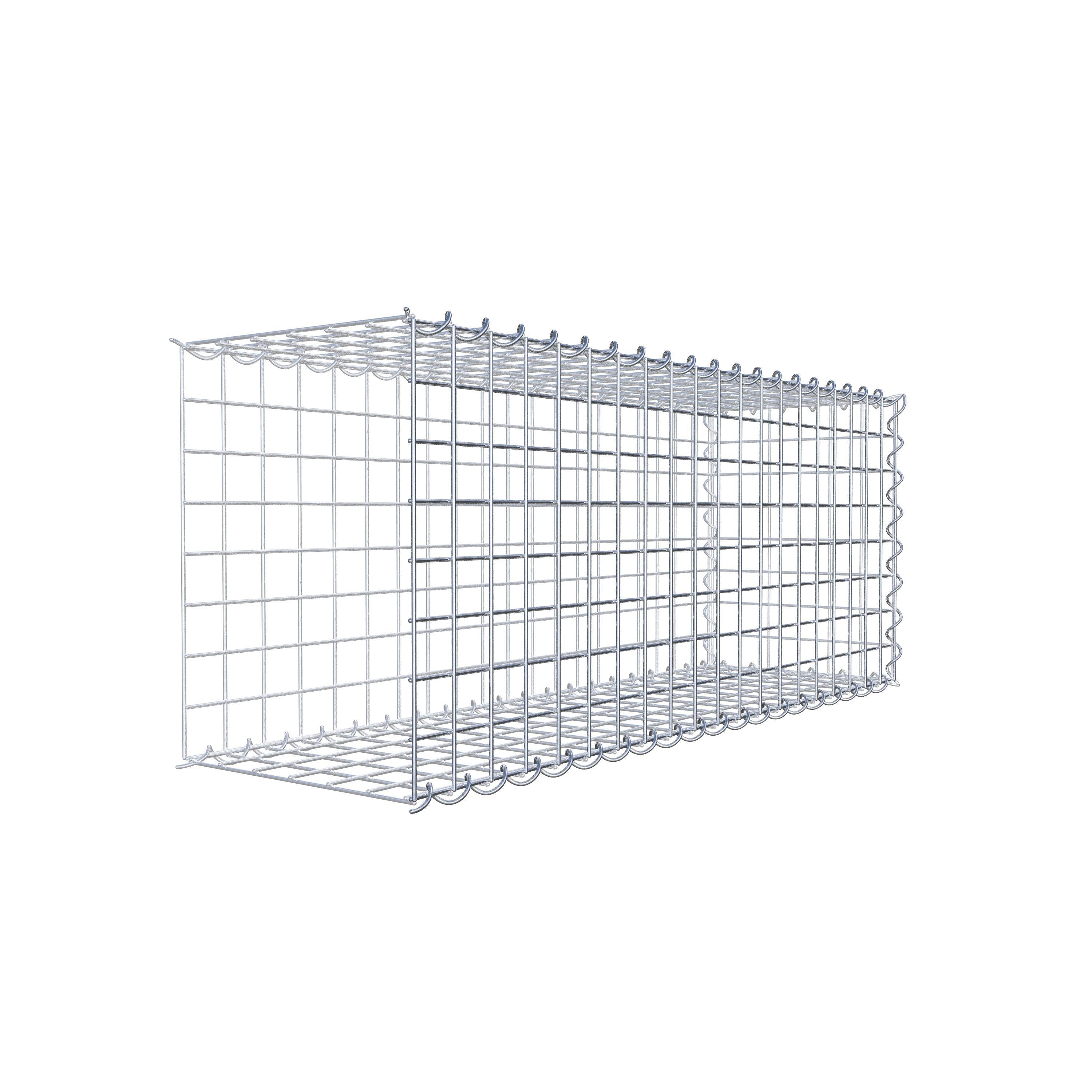 Gabion sur toile type 2 100 cm x 40 cm x 30 cm (L x H x P), maille 5 cm x 5 cm, spirale