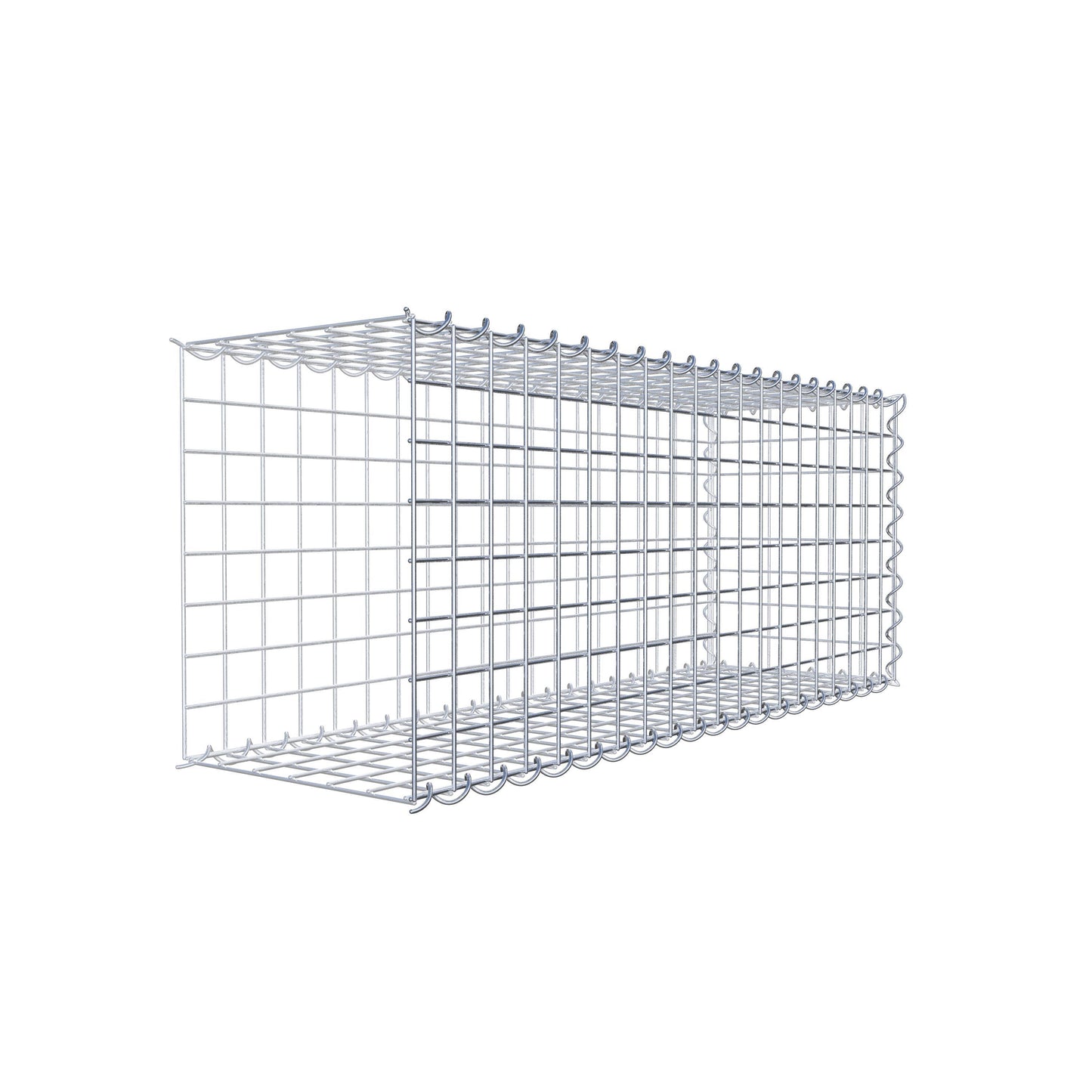 Gabion rapporté type 2 100 cm x 40 cm x 30 cm (L x H x P), mailles 5 cm x 5 cm, spirale