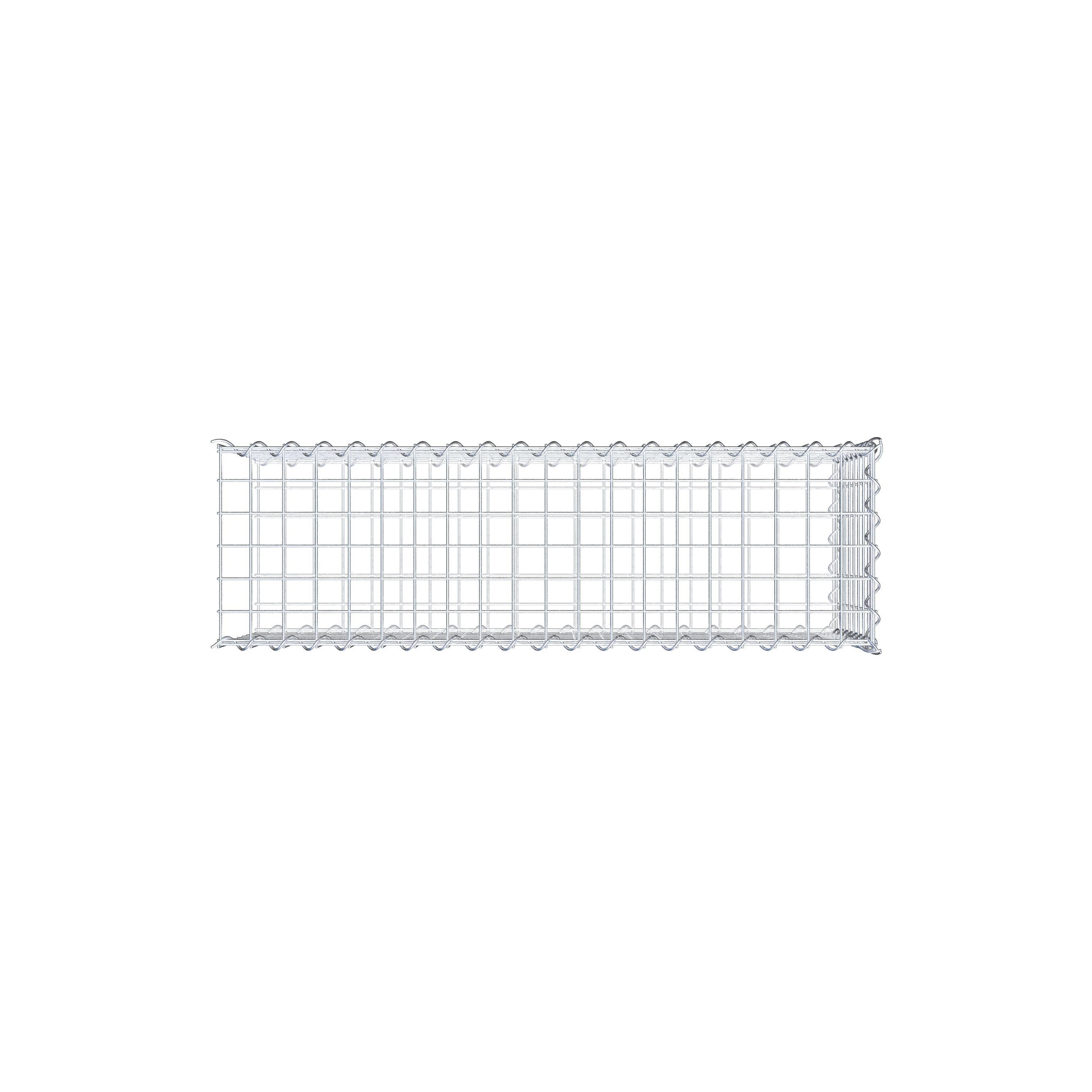 Gabion sur toile type 2 100 cm x 40 cm x 30 cm (L x H x P), maille 5 cm x 5 cm, spirale