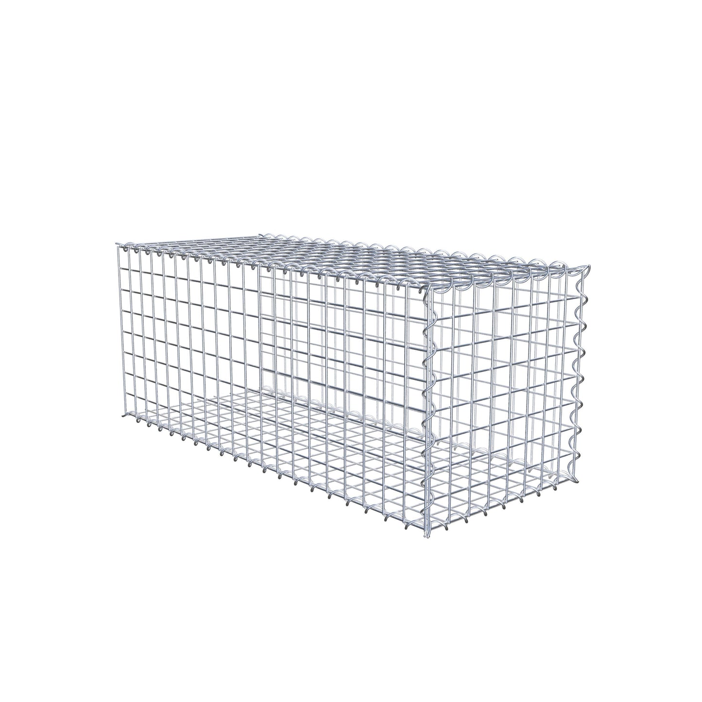 Gabion rapporté type 2 100 cm x 40 cm x 40 cm (L x H x P), mailles 5 cm x 5 cm, spirale