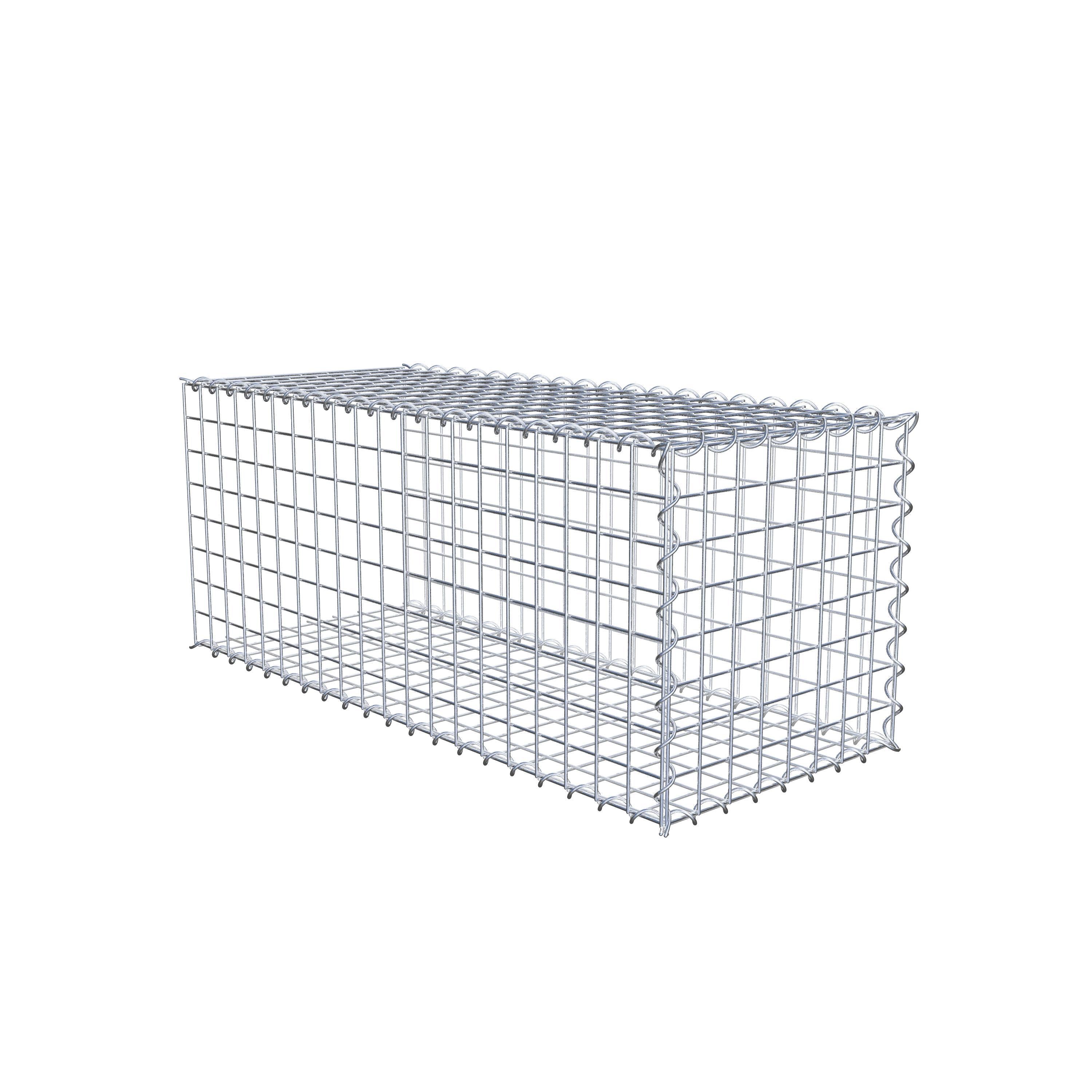 Aangegroeide schanskorf type 2 100 cm x 40 cm x 40 cm (L x H x D), maaswijdte 5 cm x 5 cm, spiraal
