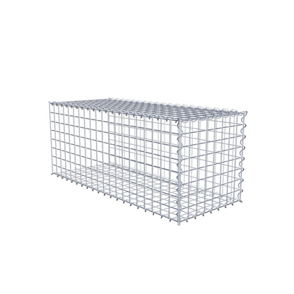 Gabion rapporté type 2 100 cm x 40 cm x 40 cm (L x H x P), mailles 5 cm x 5 cm, spirale
