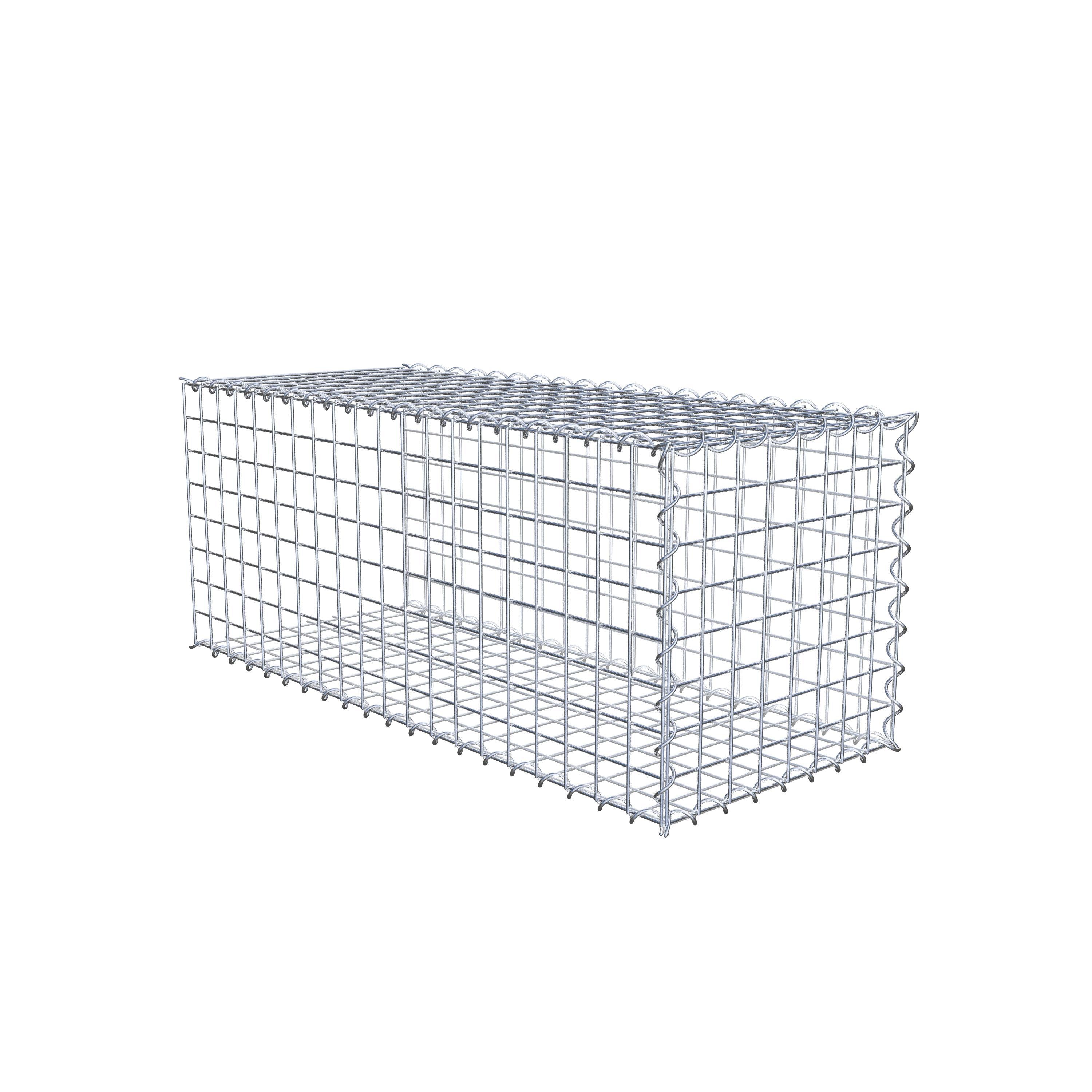 Gabion sur toile type 2 100 cm x 40 cm x 40 cm (L x H x P), maille 5 cm x 5 cm, spirale