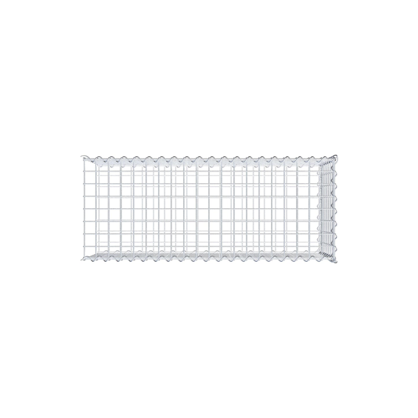 Gabion rapporté type 2 100 cm x 40 cm x 40 cm (L x H x P), mailles 5 cm x 5 cm, spirale