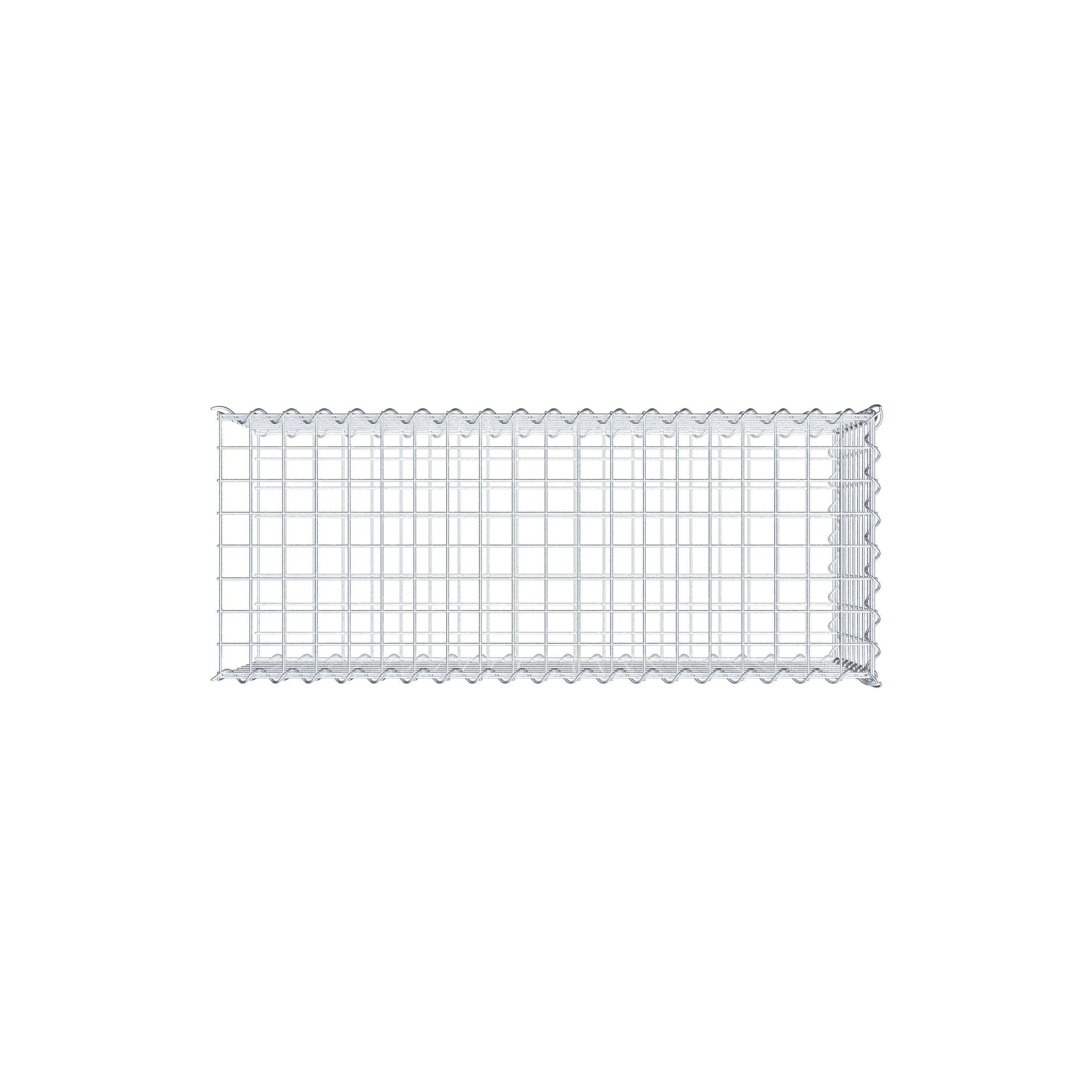 Gabion sur toile type 2 100 cm x 40 cm x 40 cm (L x H x P), maille 5 cm x 5 cm, spirale