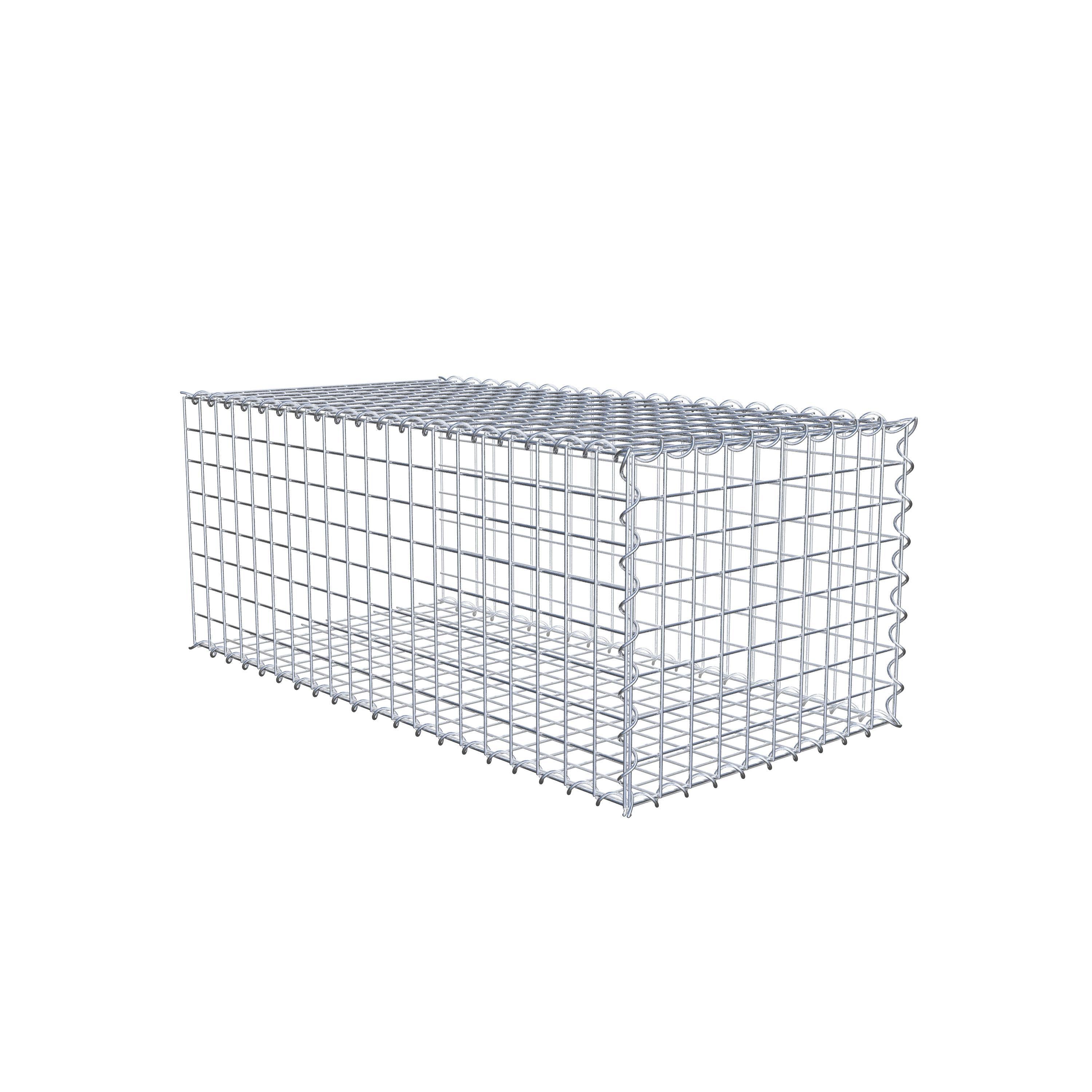 Gabion sur toile type 2 100 cm x 40 cm x 50 cm (L x H x P), maille 5 cm x 5 cm, spirale