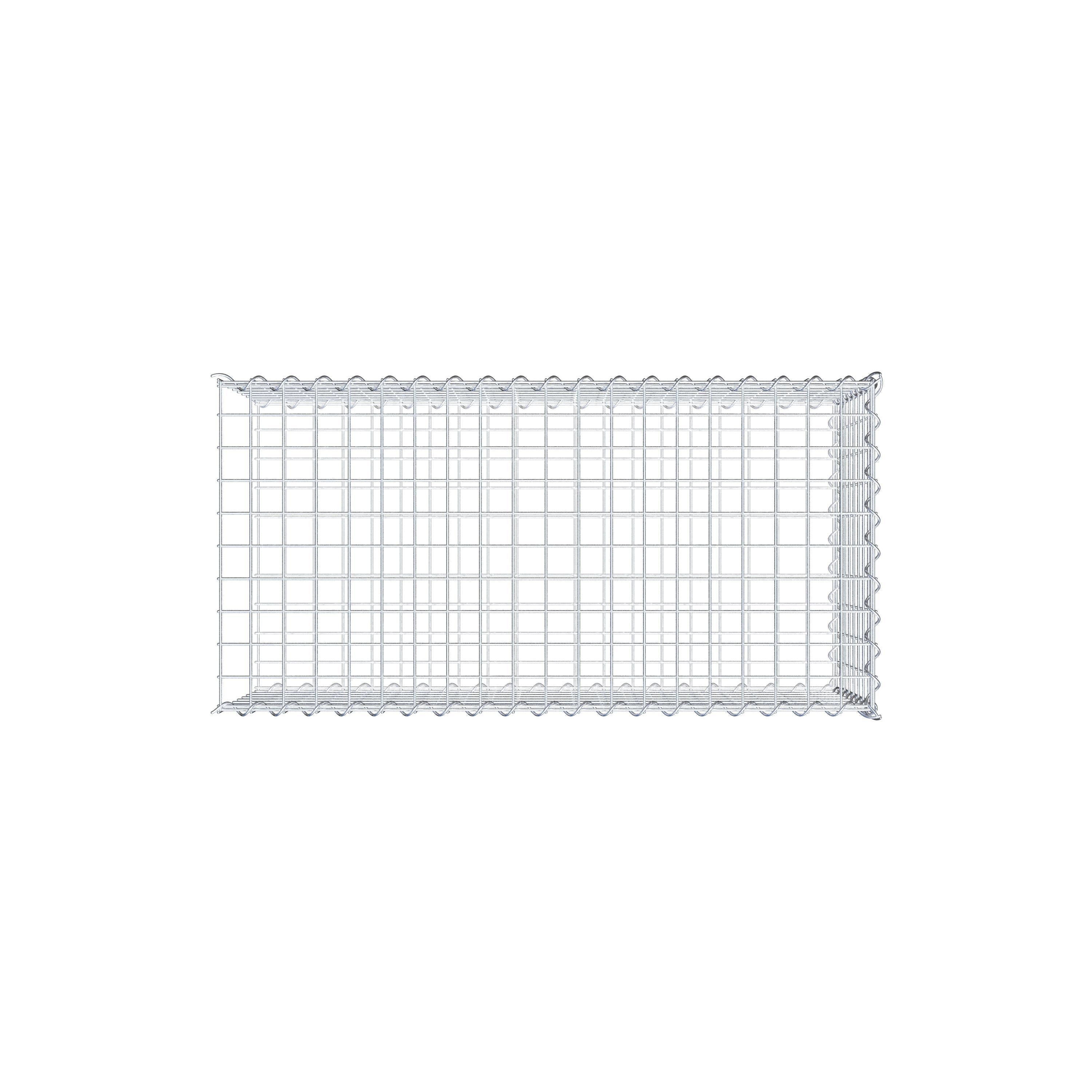 Gabion sur toile type 2 100 cm x 40 cm x 50 cm (L x H x P), maille 5 cm x 5 cm, spirale