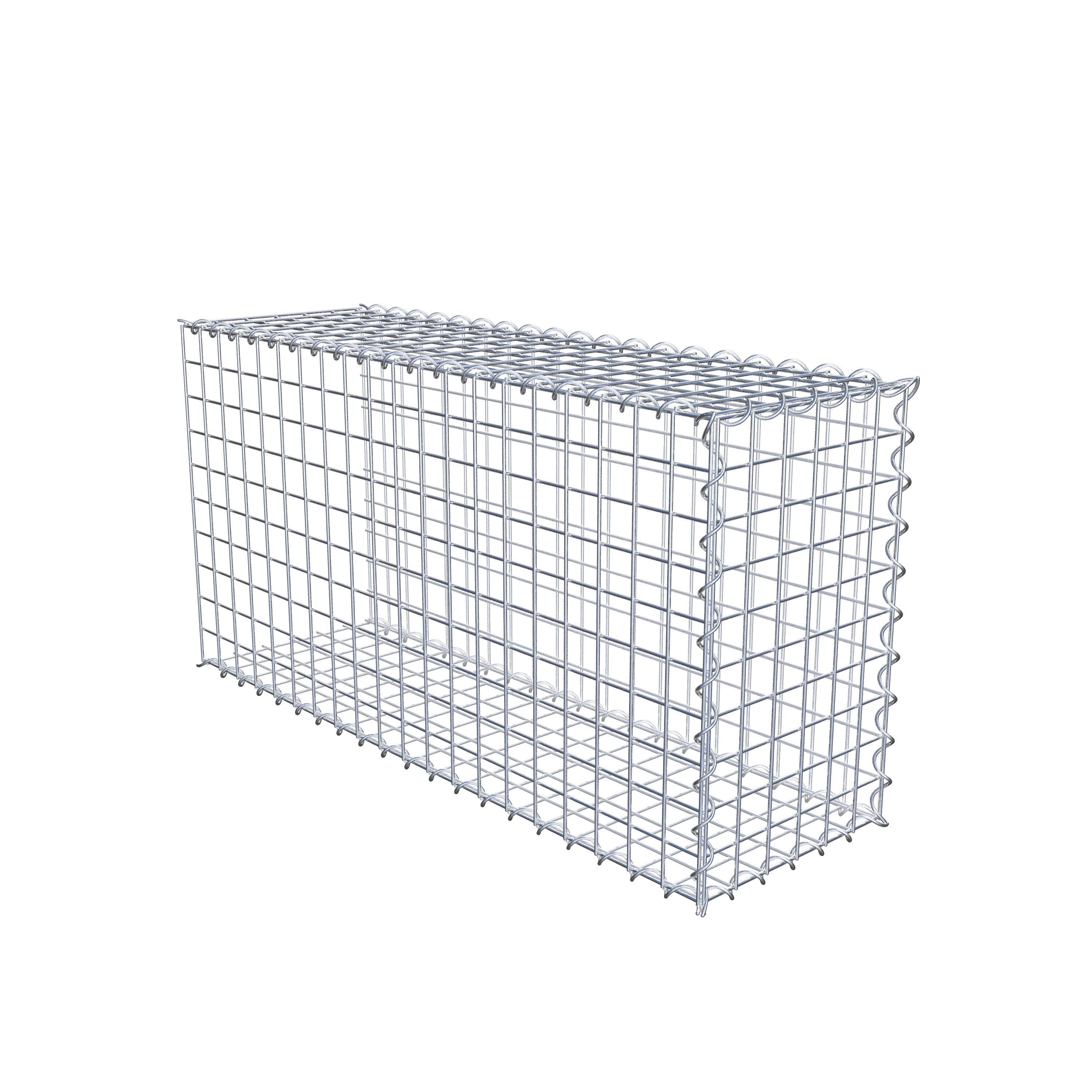 Gabion sur toile type 2 100 cm x 50 cm x 30 cm (L x H x P), maille 5 cm x 5 cm, spirale