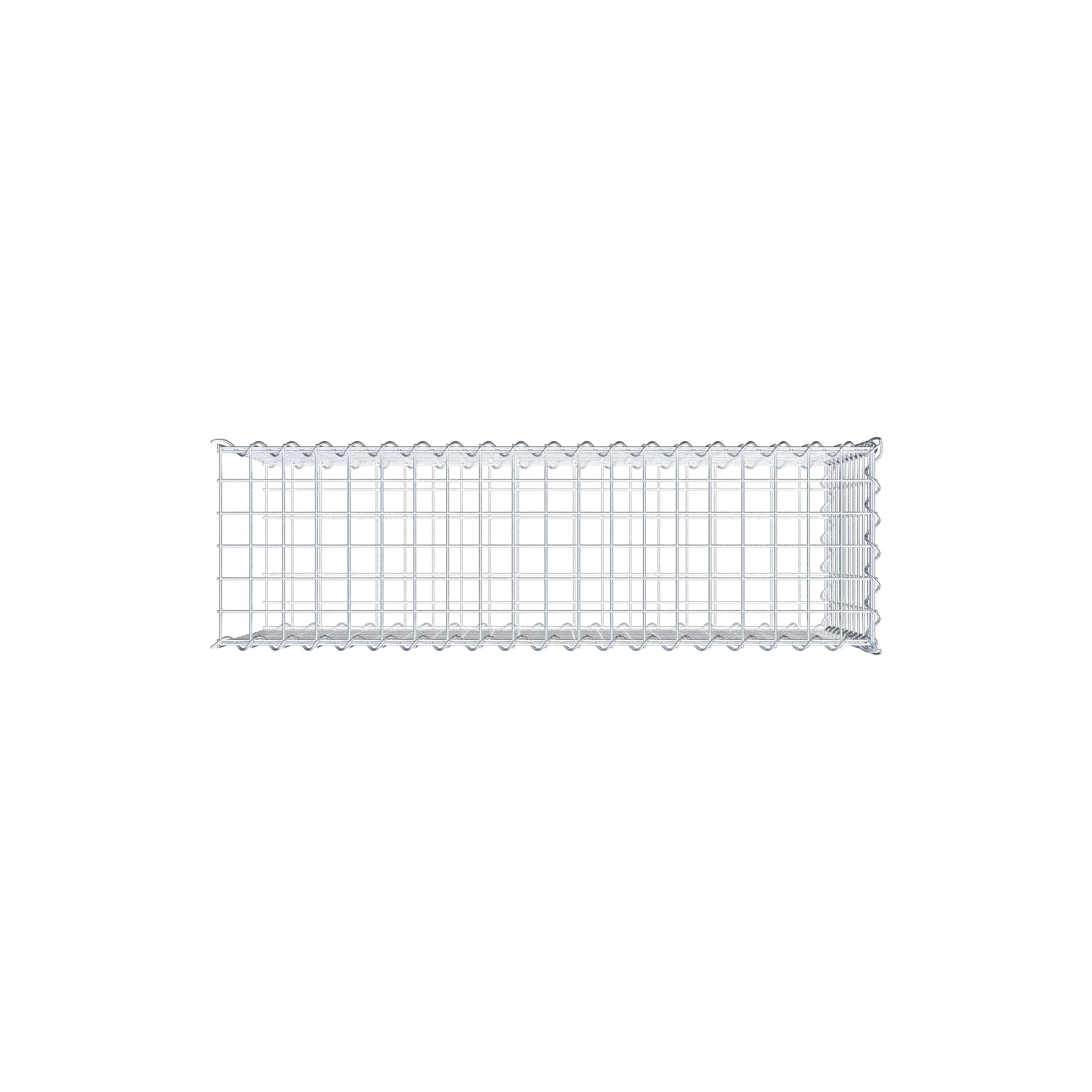 Gabion sur toile type 2 100 cm x 50 cm x 30 cm (L x H x P), maille 5 cm x 5 cm, spirale