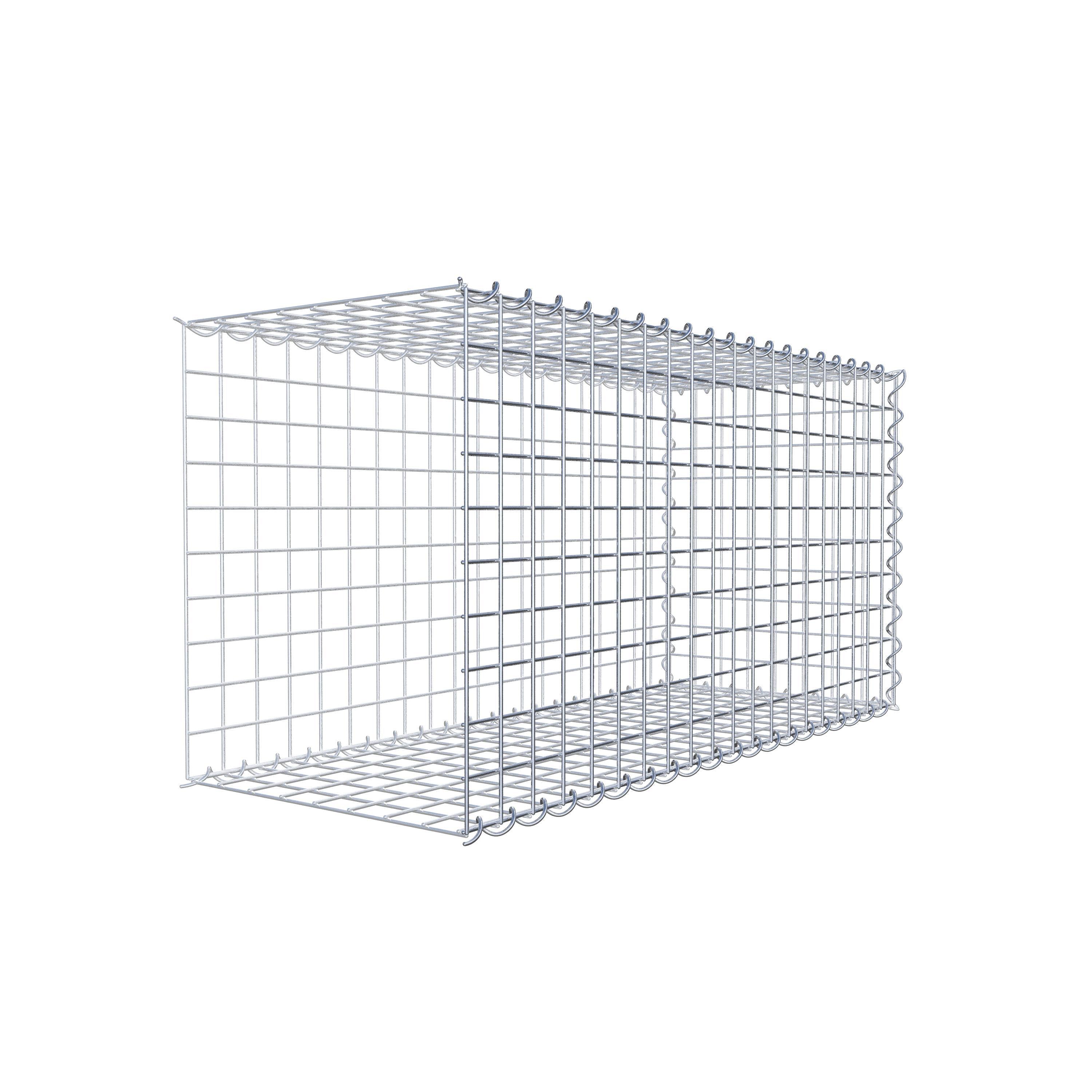 Gabion sur toile type 2 100 cm x 50 cm x 40 cm (L x H x P), maille 5 cm x 5 cm, spirale