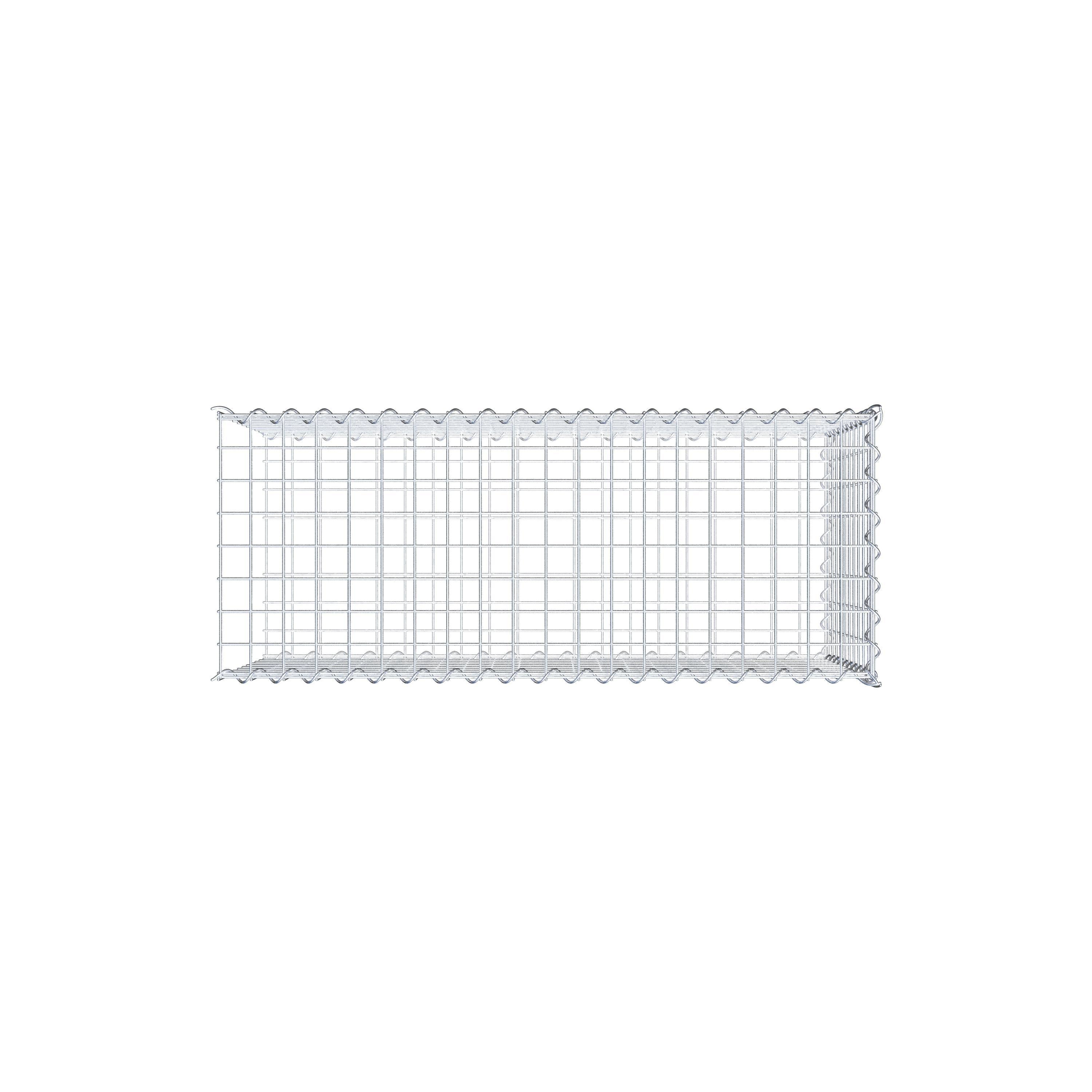 Gabion sur toile type 2 100 cm x 50 cm x 40 cm (L x H x P), maille 5 cm x 5 cm, spirale