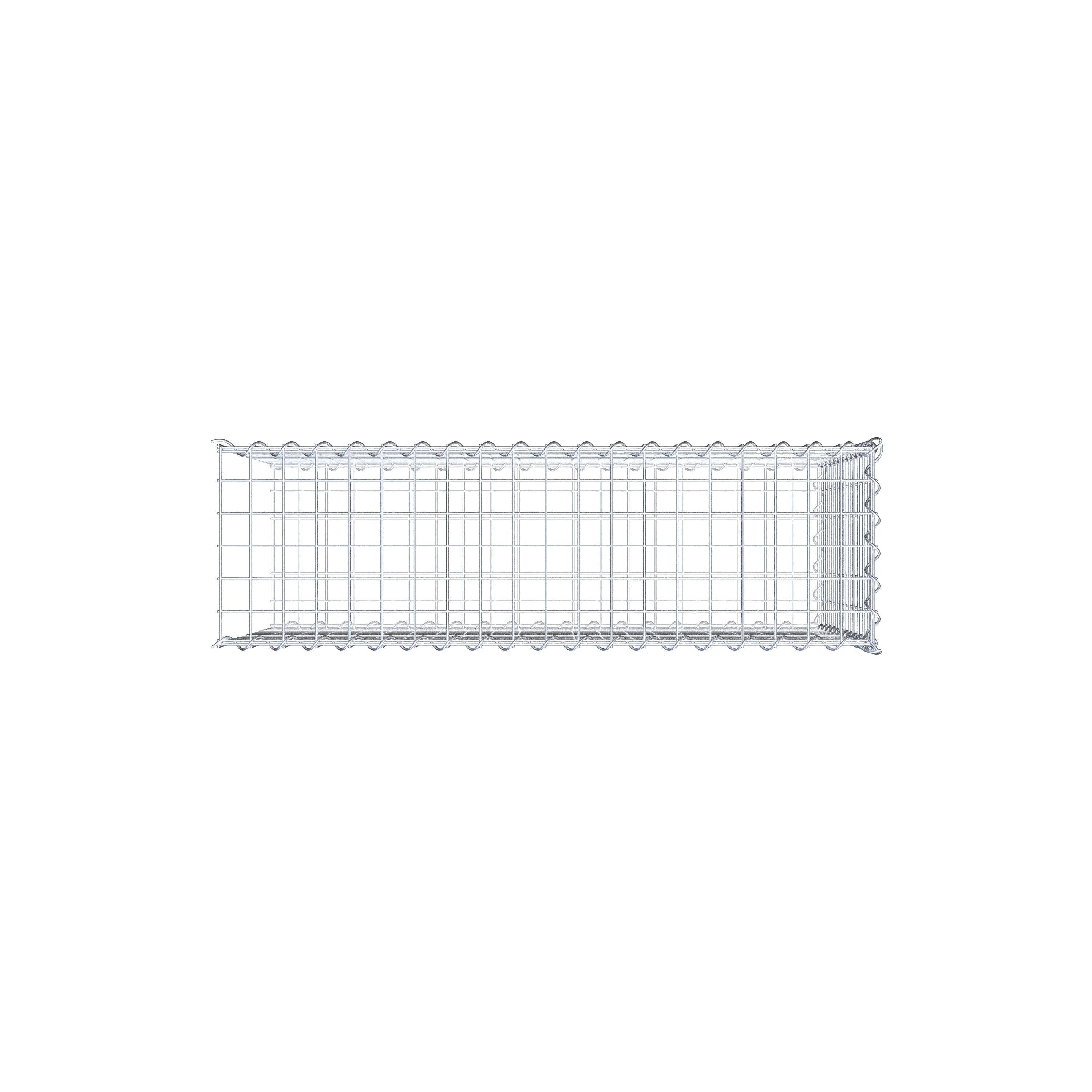 Gabion sur toile type 2 100 cm x 60 cm x 30 cm (L x H x P), maille 5 cm x 5 cm, spirale