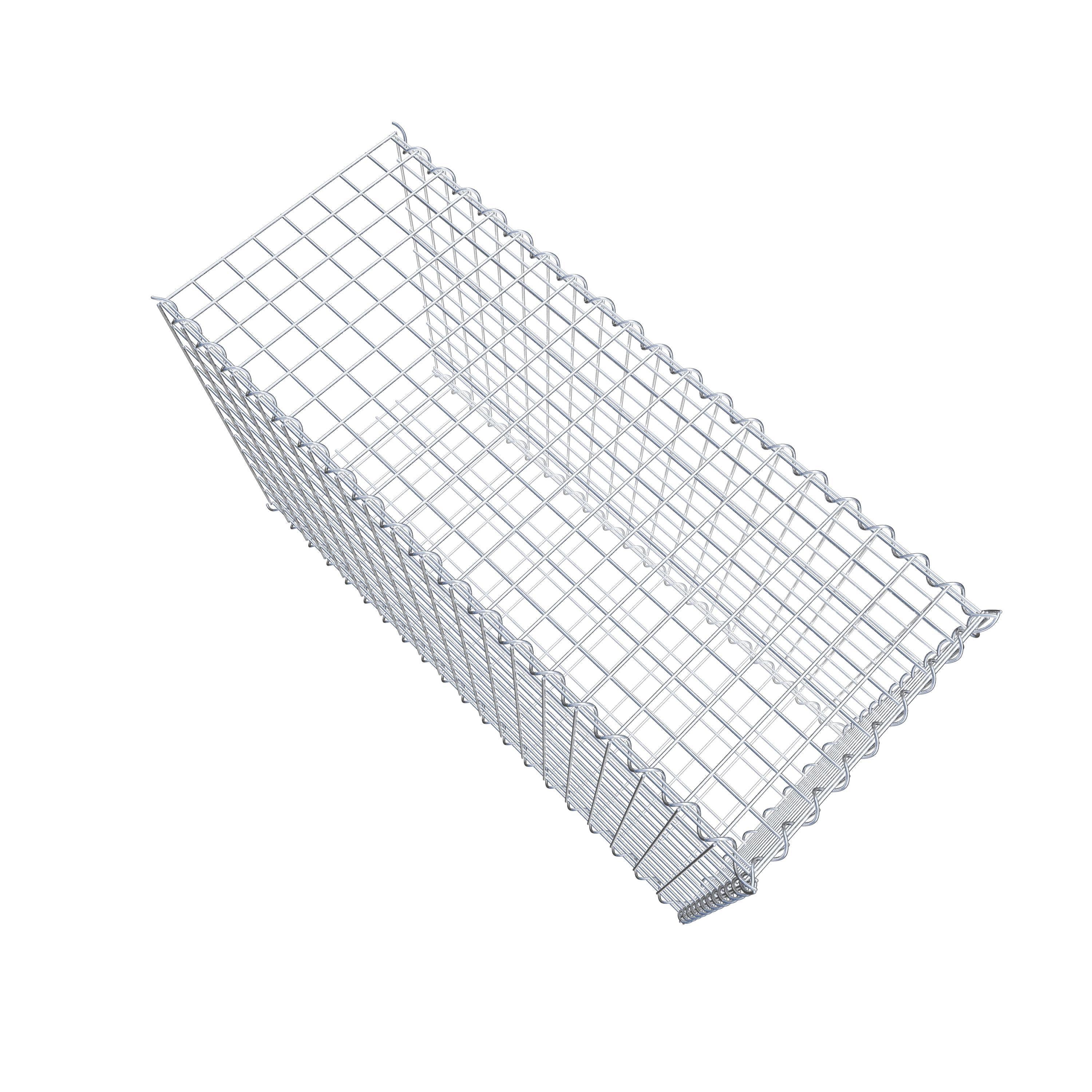 Gabion sur toile type 2 100 cm x 60 cm x 40 cm (L x H x P), maille 5 cm x 5 cm, spirale