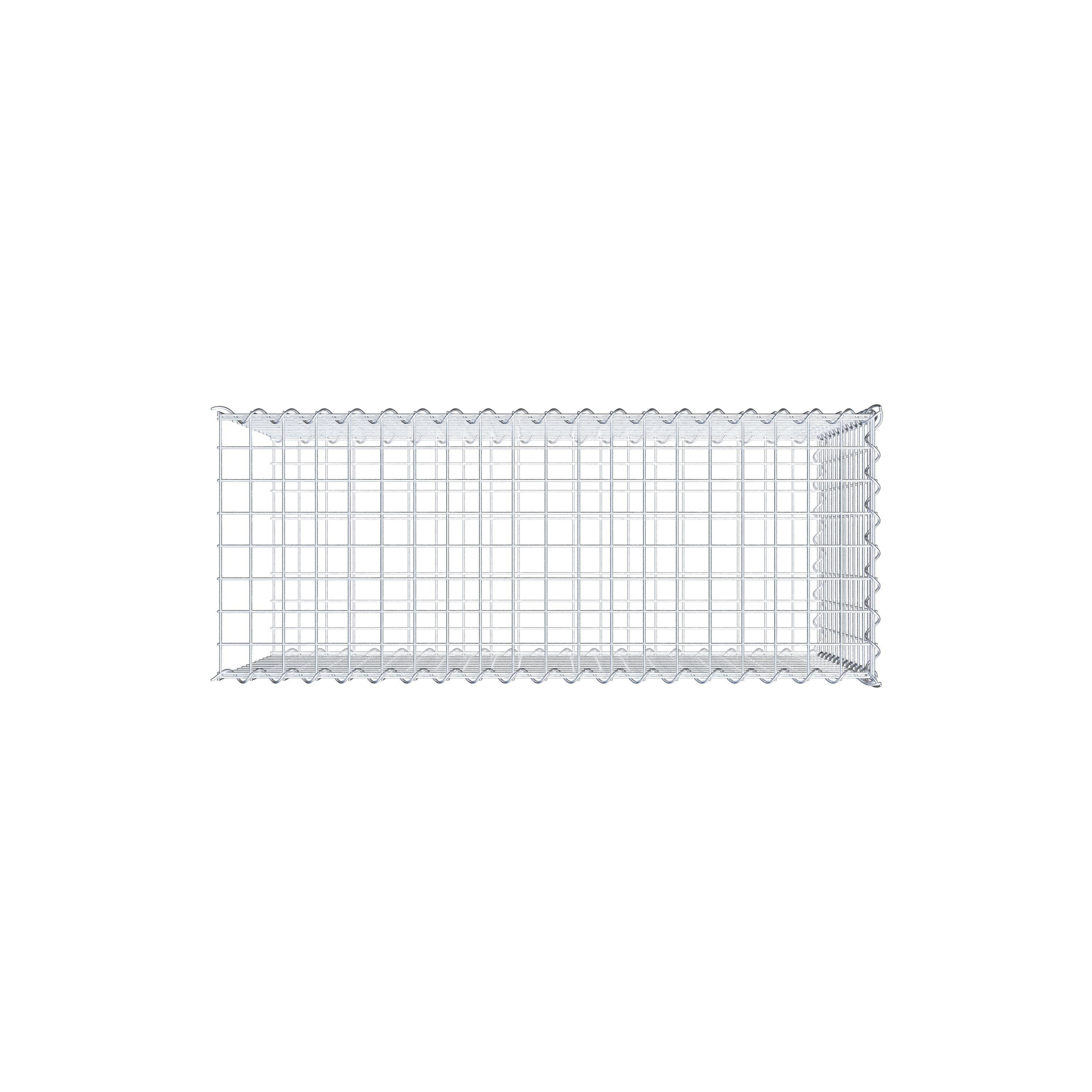 Gabion sur toile type 2 100 cm x 60 cm x 40 cm (L x H x P), maille 5 cm x 5 cm, spirale