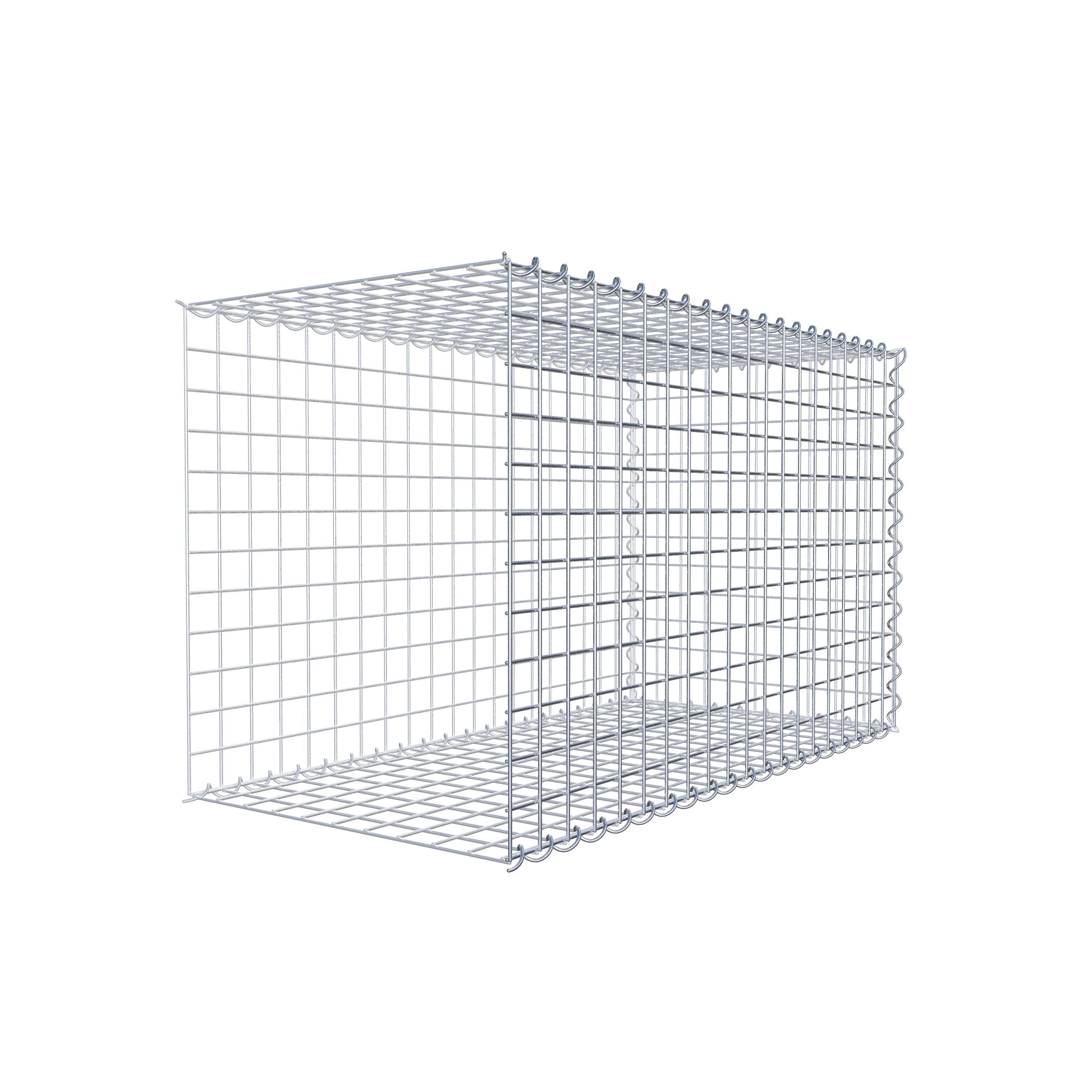 Gabion sur toile type 2 100 cm x 60 cm x 50 cm (L x H x P), maille 5 cm x 5 cm, spirale