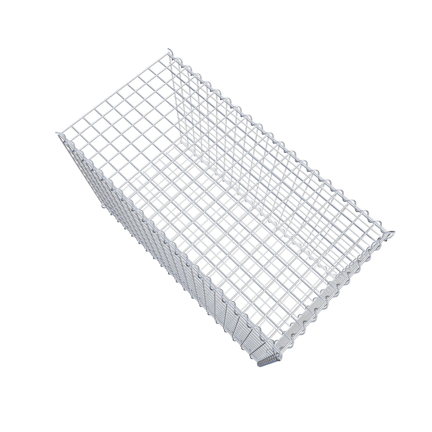 Gabion rapporté type 2 100 cm x 60 cm x 50 cm (L x H x P), mailles 5 cm x 5 cm, spirale