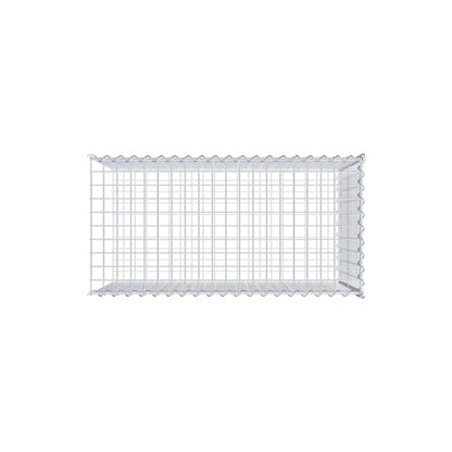 Gabion rapporté type 2 100 cm x 60 cm x 50 cm (L x H x P), mailles 5 cm x 5 cm, spirale
