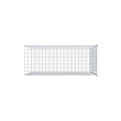 Opvokset gabion type 2 100 cm x 70 cm x 40 cm (L x H x D), maskestørrelse 5 cm x 5 cm, spiral