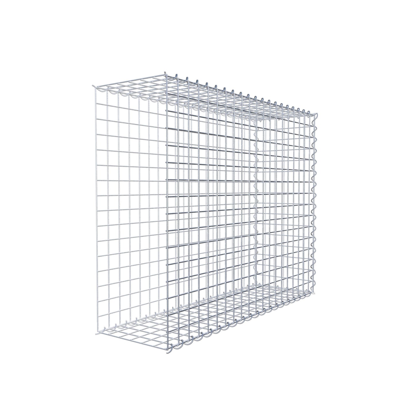 Gabion rapporté type 2 100 cm x 80 cm x 30 cm (L x H x P), mailles 5 cm x 5 cm, spirale