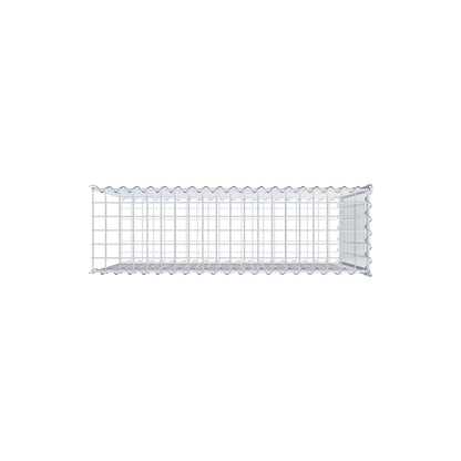 Gabion rapporté type 2 100 cm x 80 cm x 30 cm (L x H x P), mailles 5 cm x 5 cm, spirale