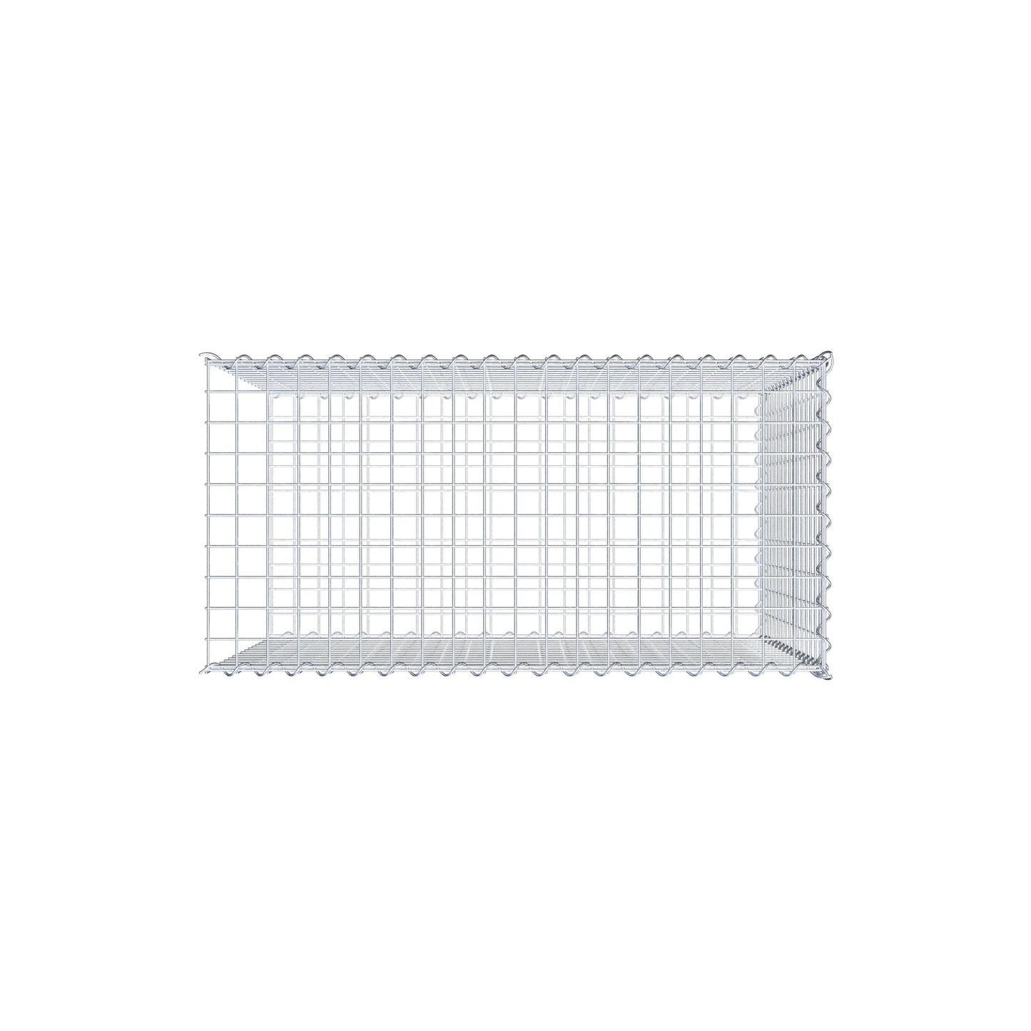 Gabion rapporté type 2 100 cm x 80 cm x 50 cm (L x H x P), mailles 5 cm x 5 cm, spirale