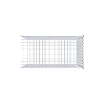 Gabion rapporté type 2 100 cm x 80 cm x 50 cm (L x H x P), mailles 5 cm x 5 cm, spirale