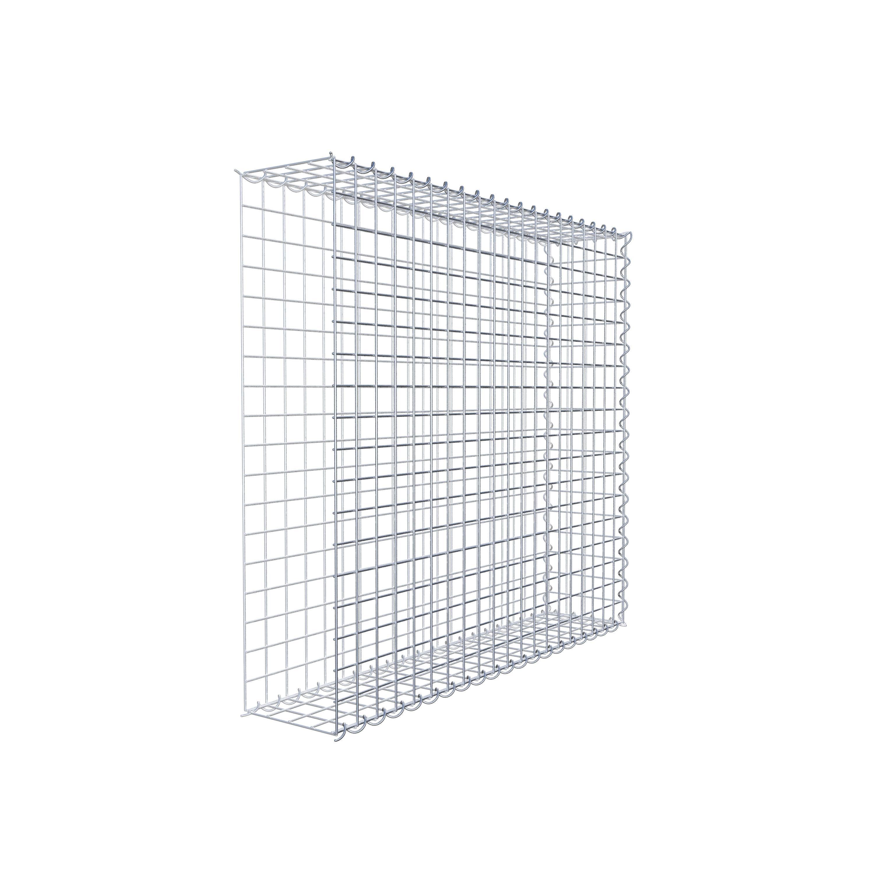 Gabion sur toile type 2 100 cm x 90 cm x 20 cm (L x H x P), maille 5 cm x 5 cm, spirale