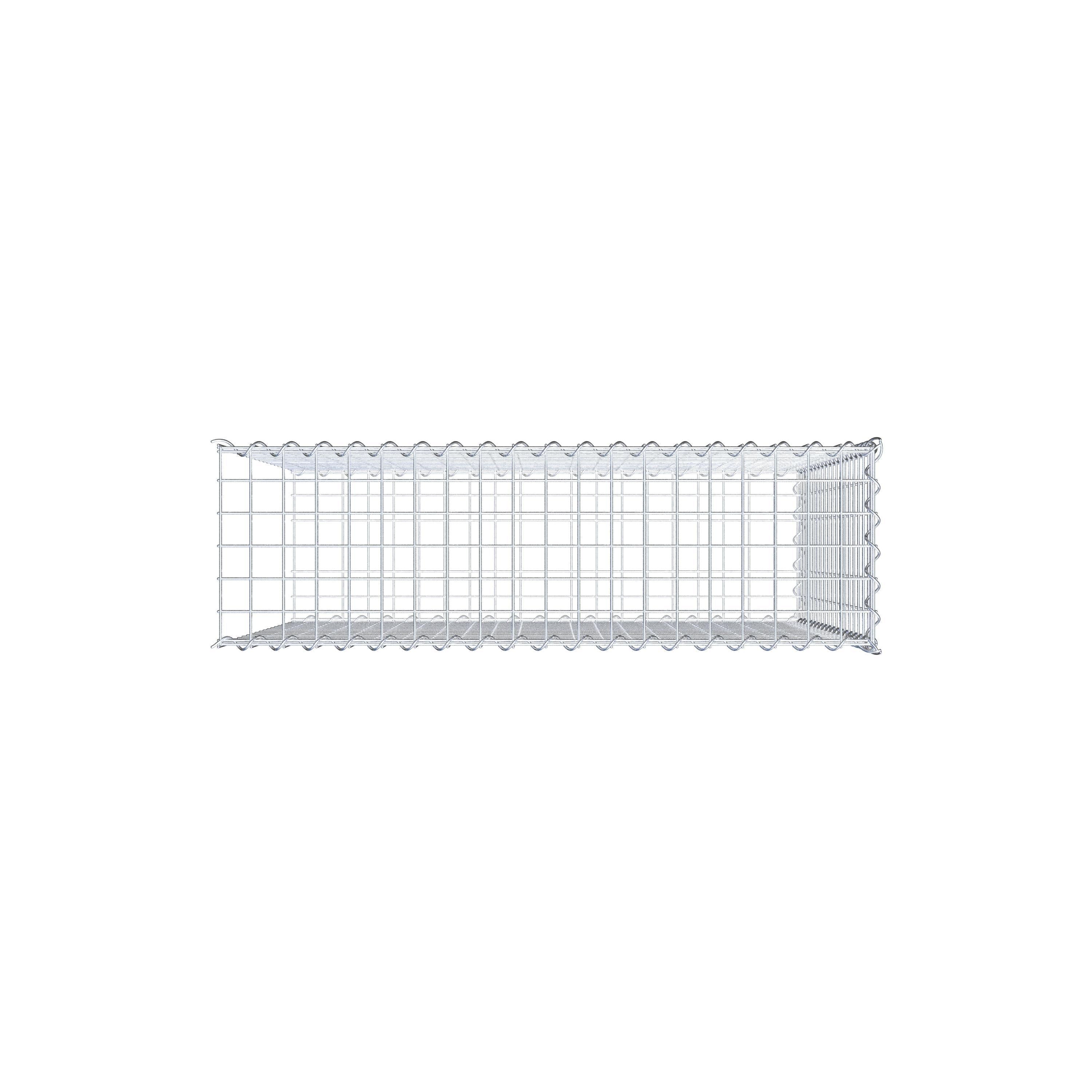 Gabion sur toile type 2 100 cm x 90 cm x 30 cm (L x H x P), maille 5 cm x 5 cm, spirale