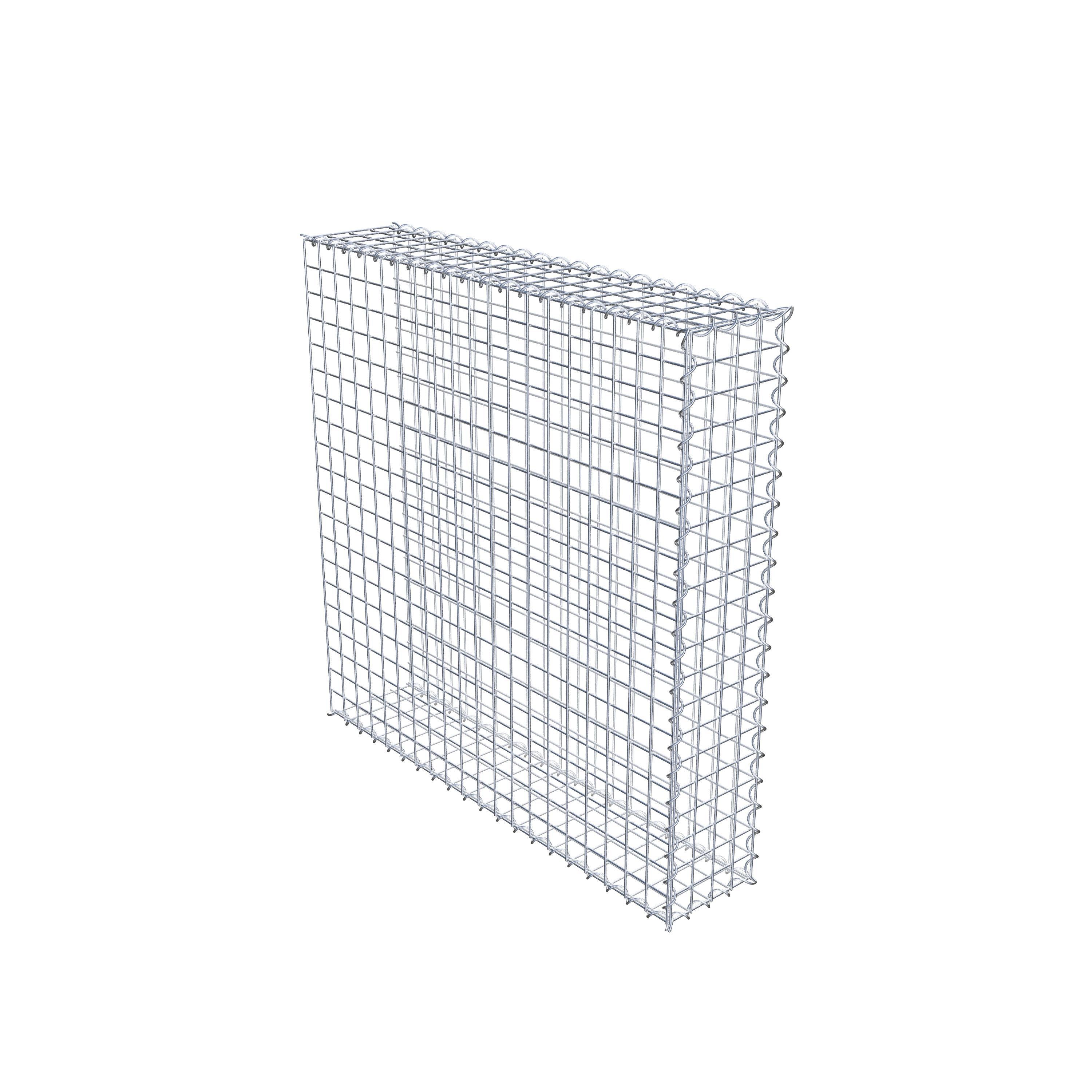 Gabion sur toile type 2 100 cm x 100 cm x 20 cm (L x H x P), maille 5 cm x 5 cm, spirale