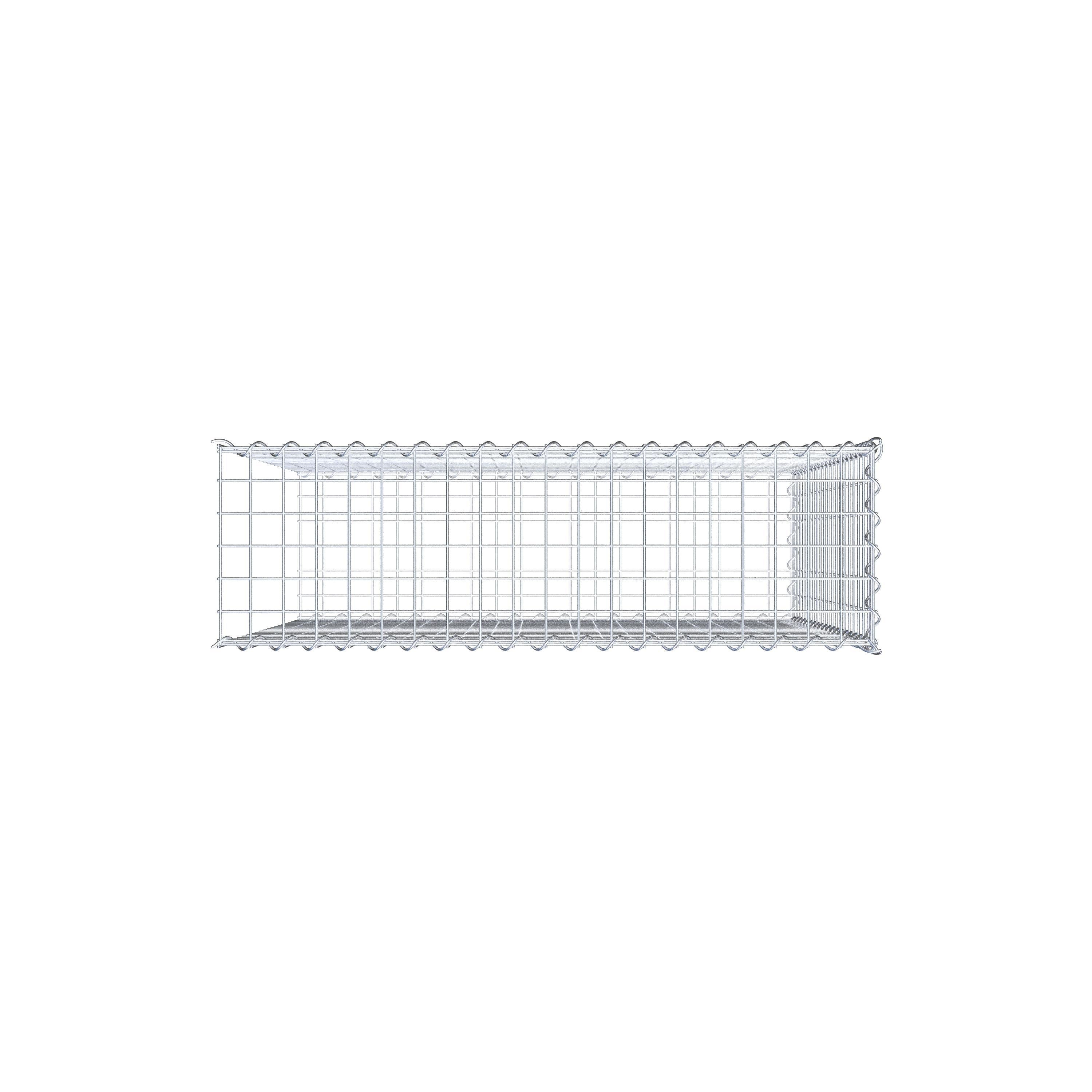 Gabion sur toile type 2 100 cm x 100 cm x 30 cm (L x H x P), maille 5 cm x 5 cm, spirale