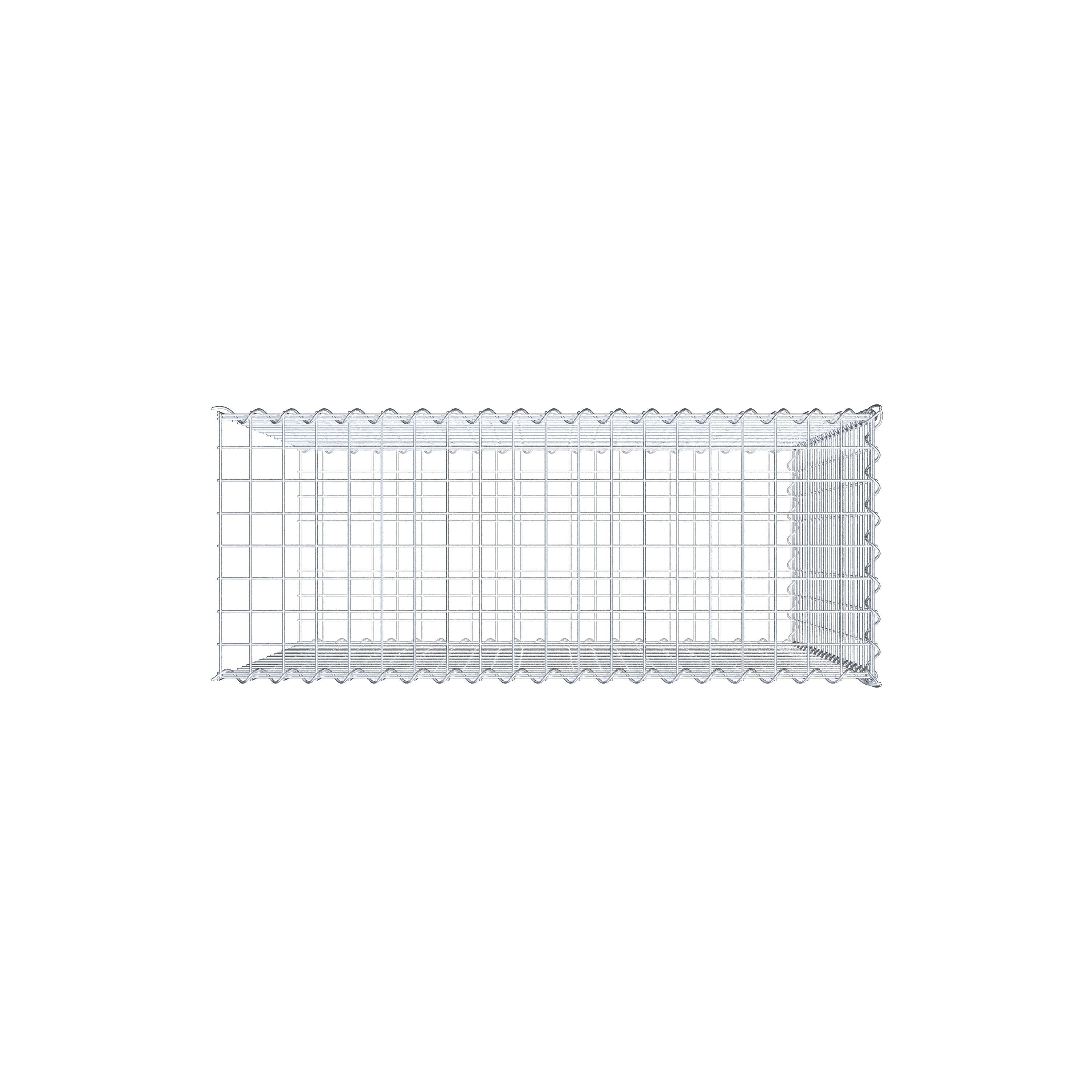 Gabion sur toile type 2 100 cm x 100 cm x 40 cm (L x H x P), maille 5 cm x 5 cm, spirale