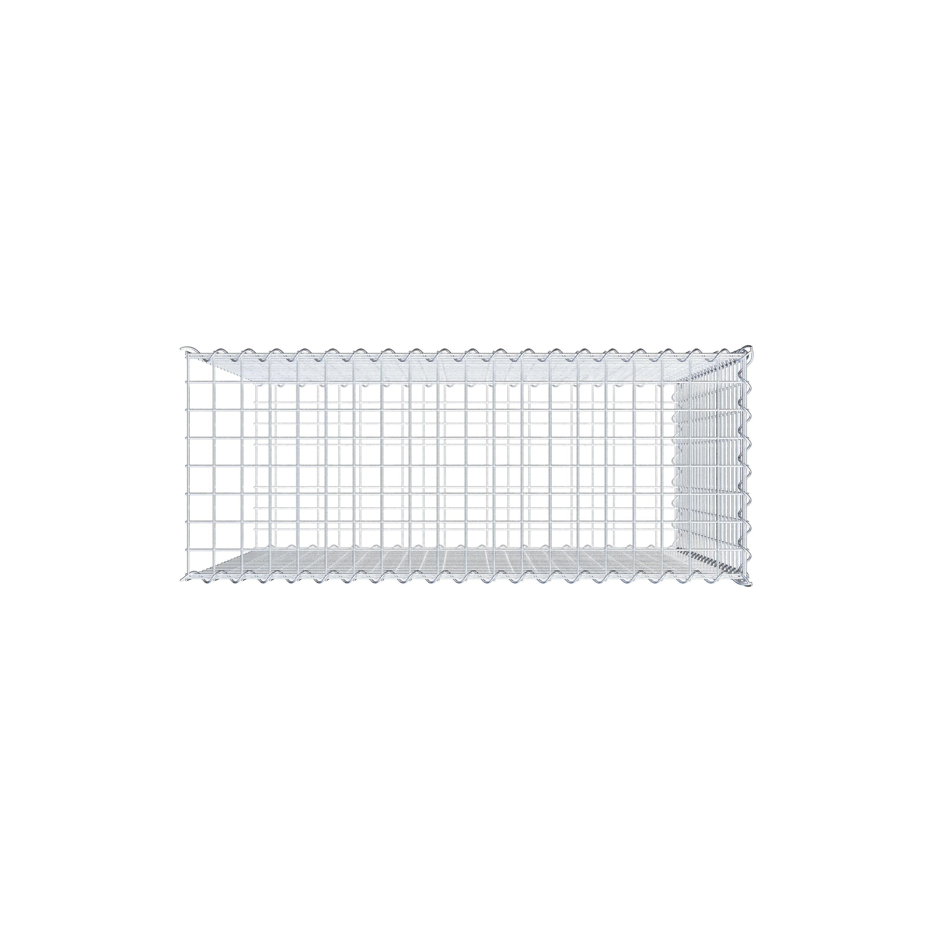 Gavión complementario tipo 2 100 cm x 100 cm x 40 cm (L x A x P), malla 5 cm x 5 cm, espiral