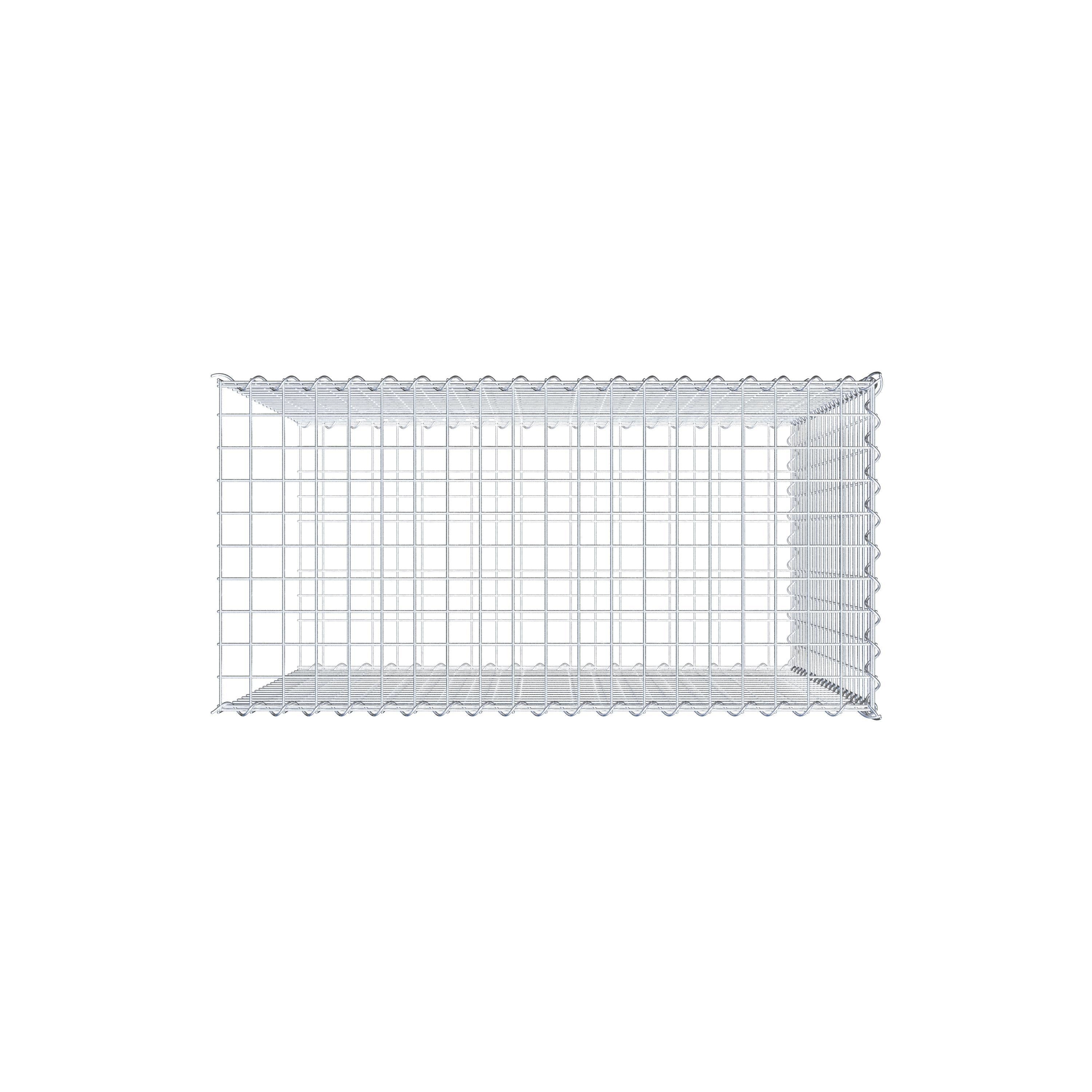 Gabion sur toile type 2 100 cm x 100 cm x 50 cm (L x H x P), maille 5 cm x 5 cm, spirale