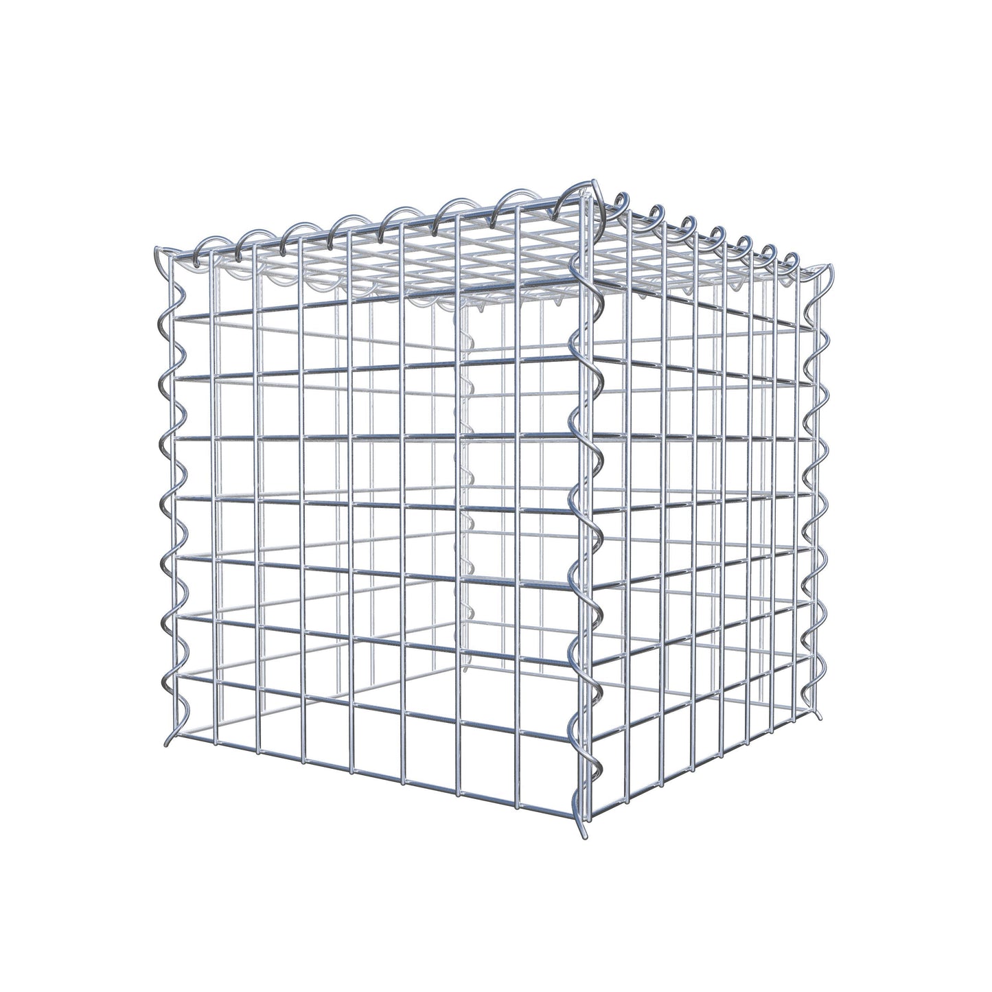 Gabion rapporté type 3 40 cm x 40 cm x 40 cm (L x H x P), mailles 5 cm x 5 cm, spirale