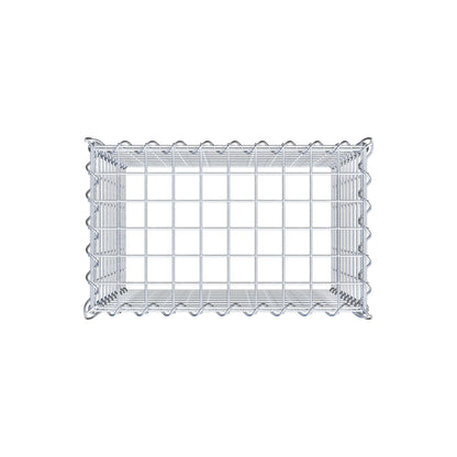 Opvokset gabion type 3 50 cm x 50 cm x 30 cm (L x H x D), maskestørrelse 5 cm x 5 cm, spiral