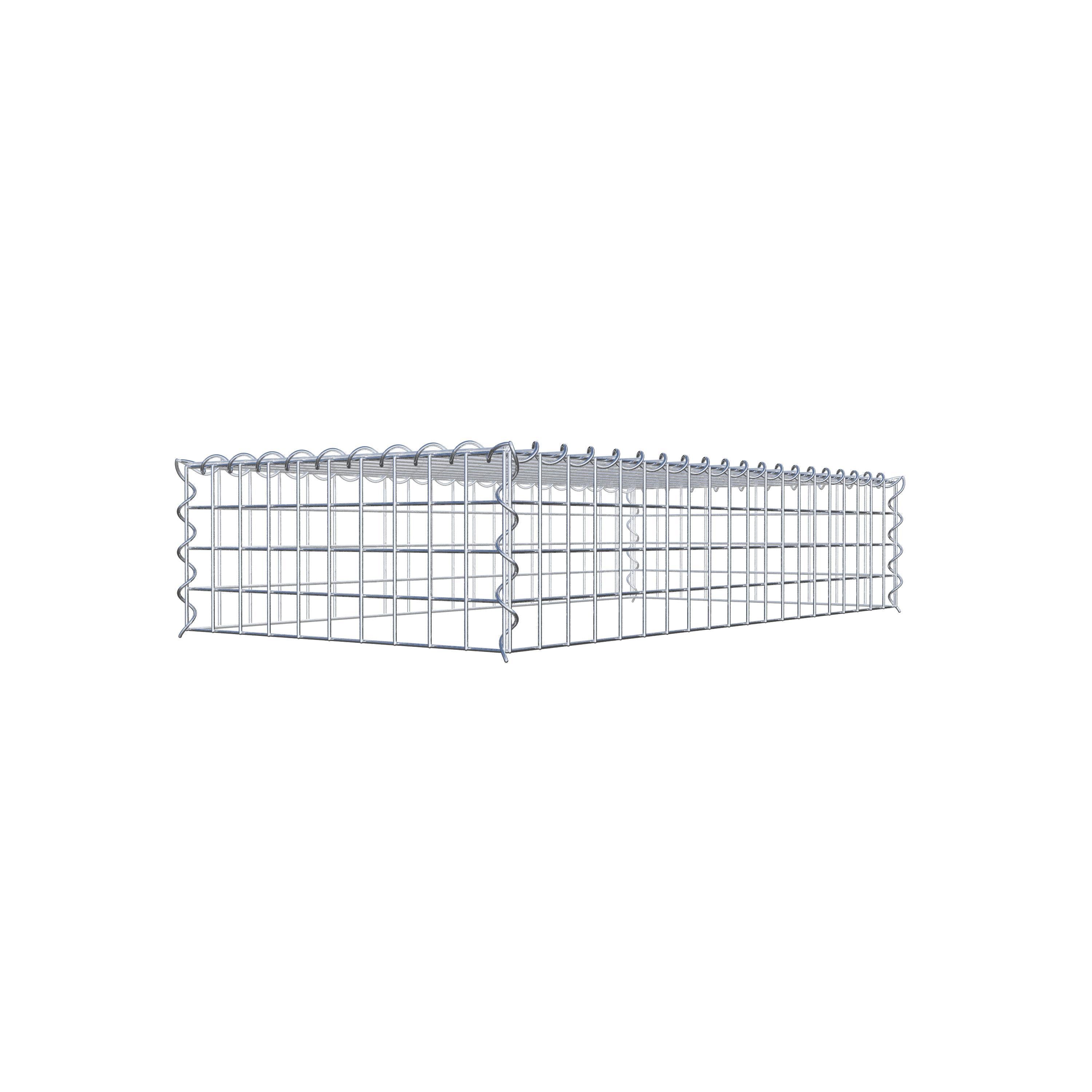 Gabion sur toile type 3 100 cm x 20 cm x 50 cm (L x H x P), maille 5 cm x 5 cm, spirale