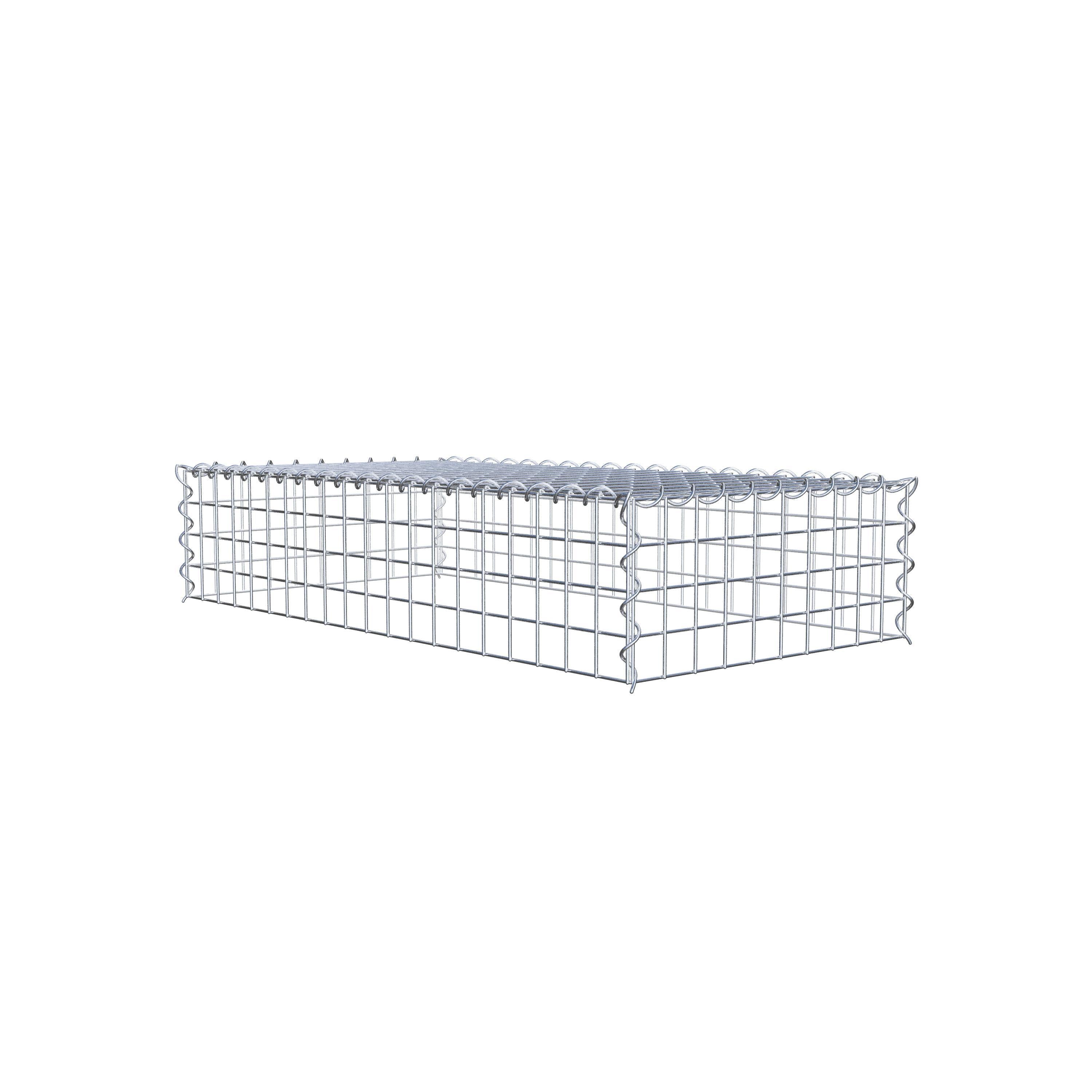 Gabion sur toile type 3 100 cm x 20 cm x 50 cm (L x H x P), maille 5 cm x 5 cm, spirale